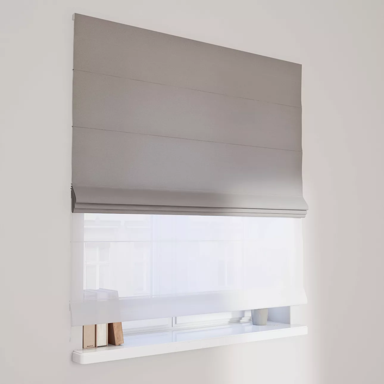 Dekoria Doppelraffrollo Duo, grau, 120 x 170 cm günstig online kaufen