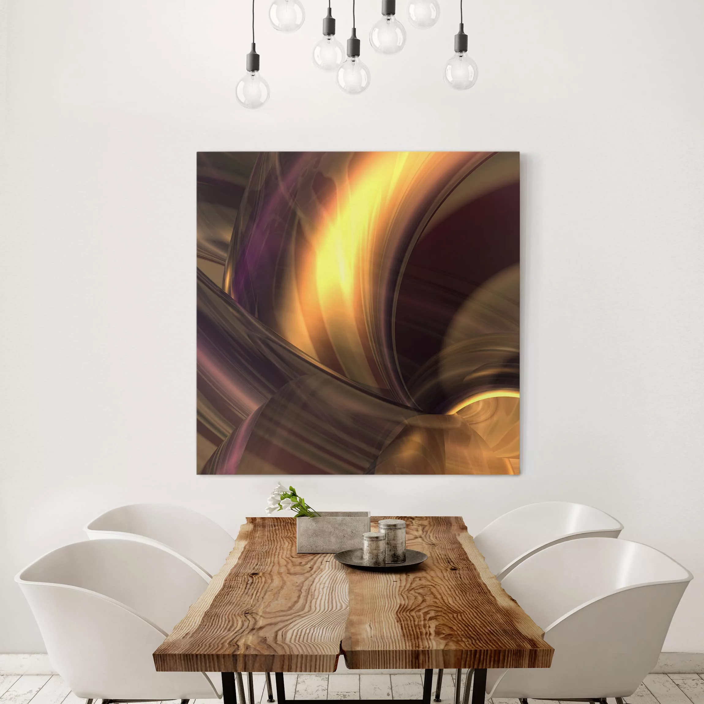 Leinwandbild Abstrakt - Quadrat Enchanted Fire günstig online kaufen