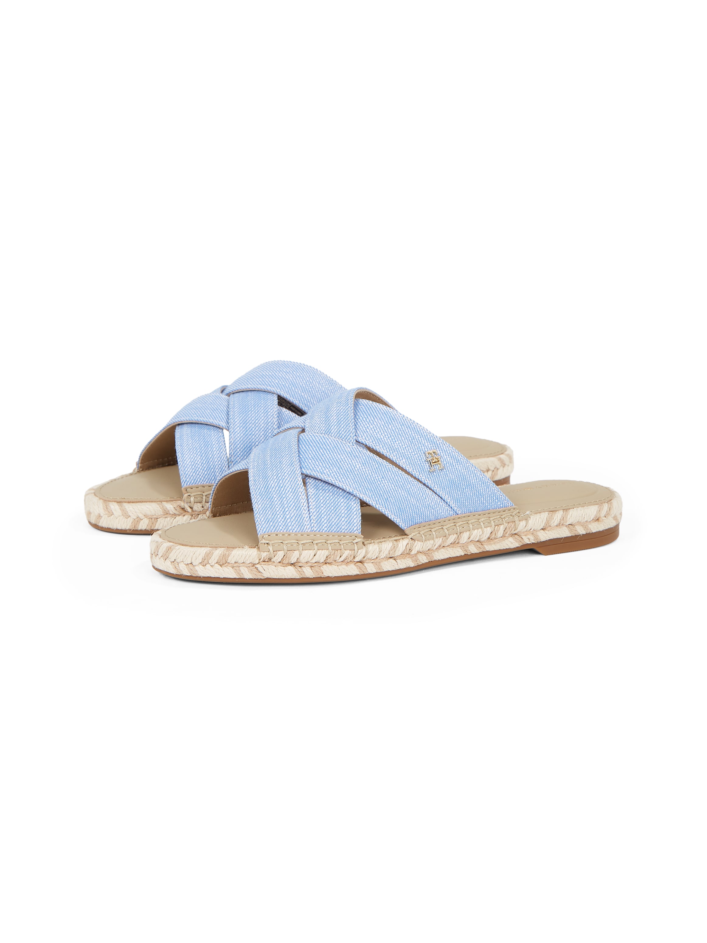 Tommy Hilfiger Pantolette "CHAMBRAY ESPADRILLE MULE", Plateau, Sommermode, günstig online kaufen