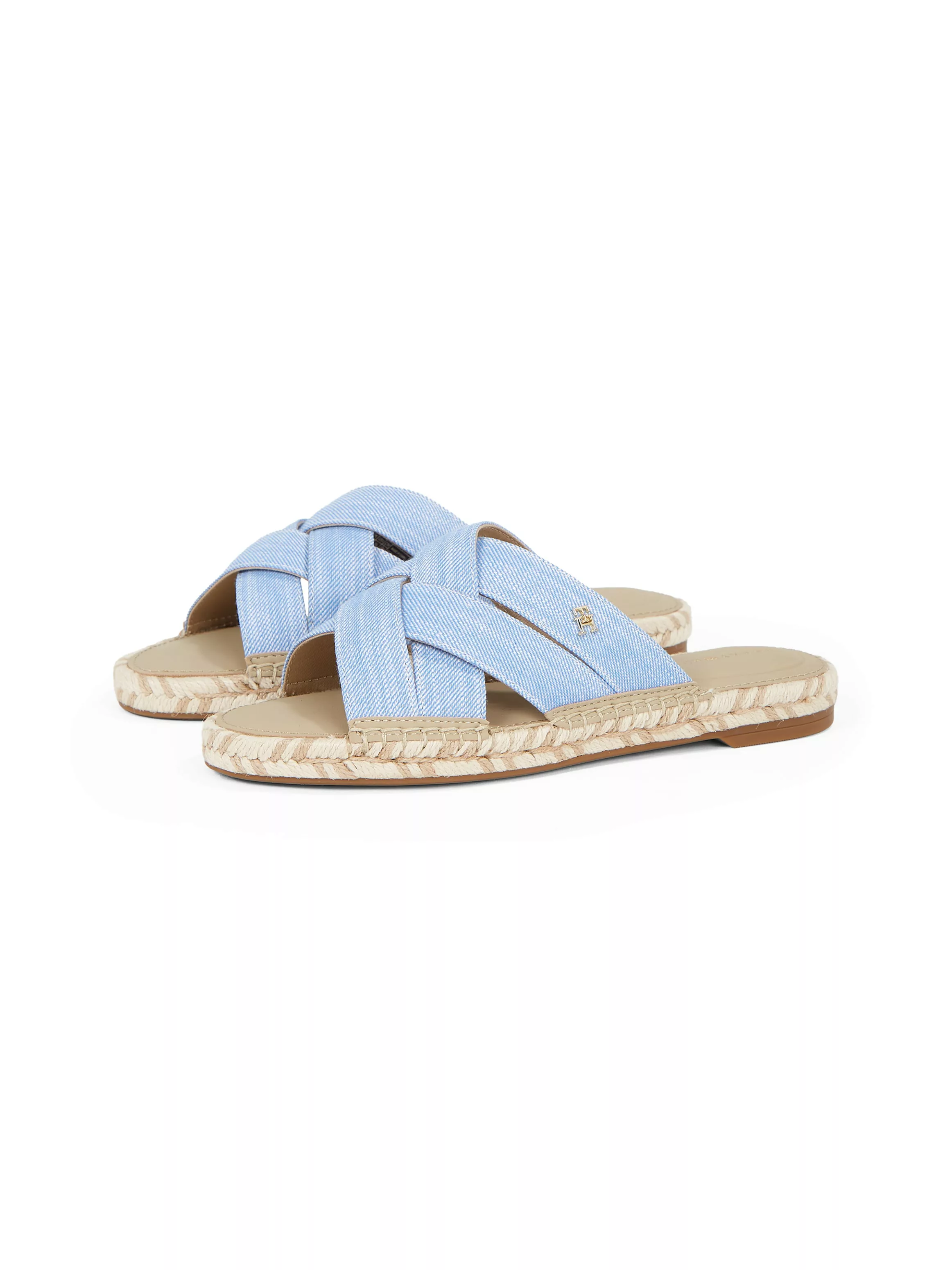 Tommy Hilfiger Pantolette "CHAMBRAY ESPADRILLE MULE", Plateau, Sommermode, günstig online kaufen