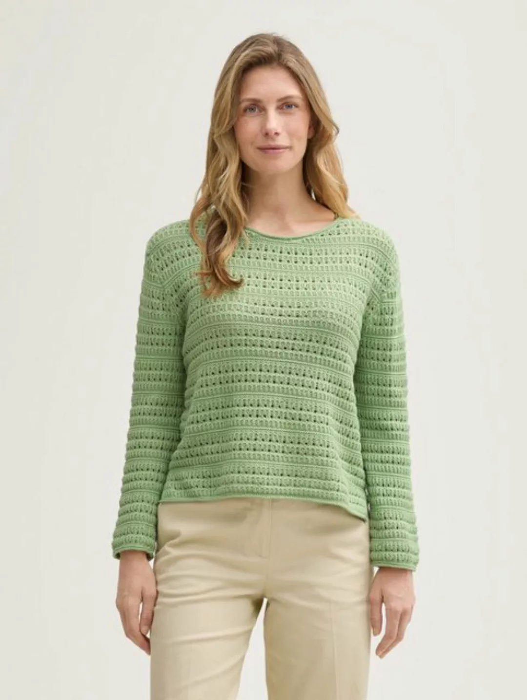 TOM TAILOR Strickpullover Strickpullover aus Bio-Baumwolle günstig online kaufen