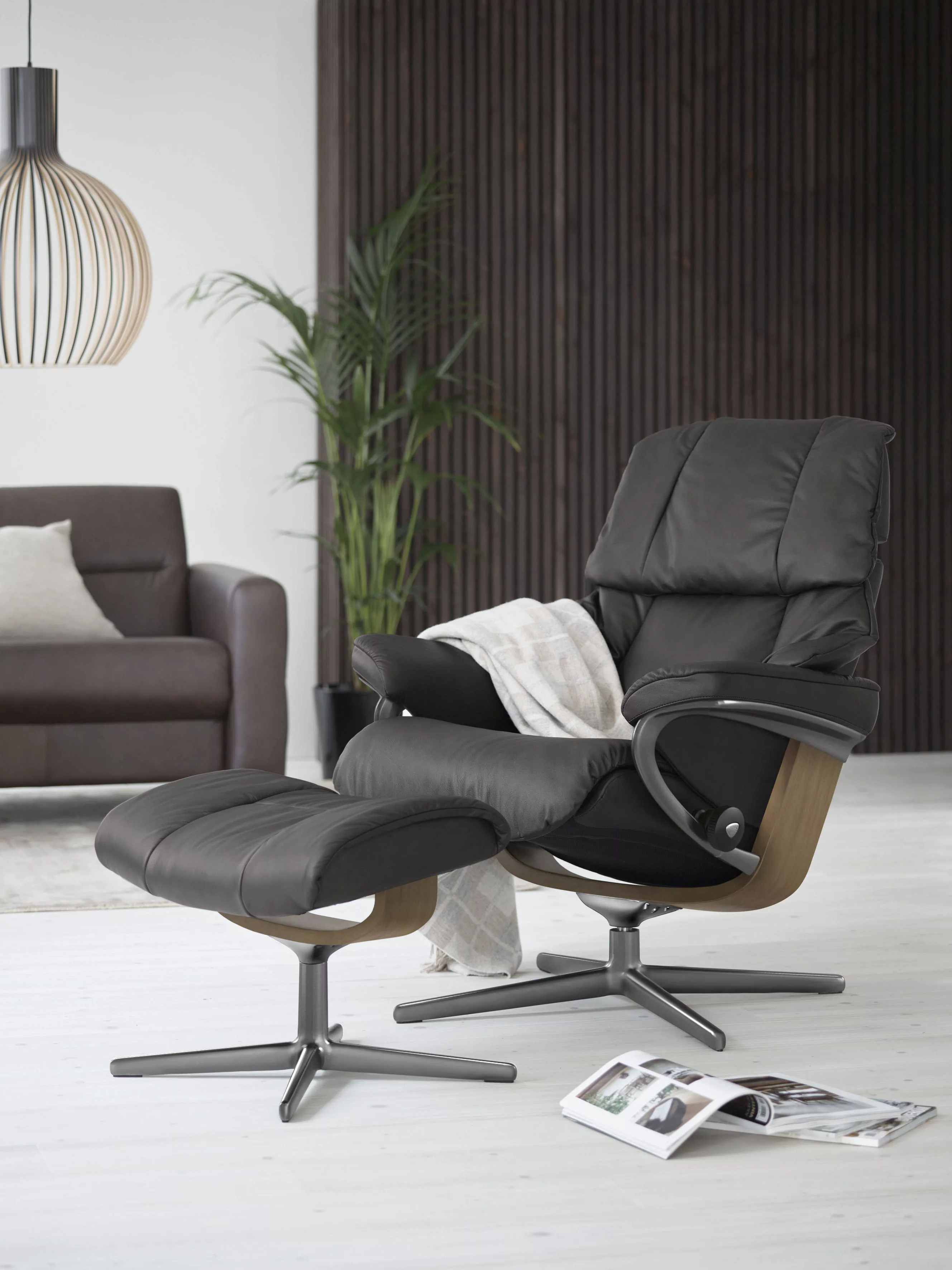 Stressless Fußhocker "Reno", mit Cross Base, Größe S, M & L, Holzakzent Eic günstig online kaufen