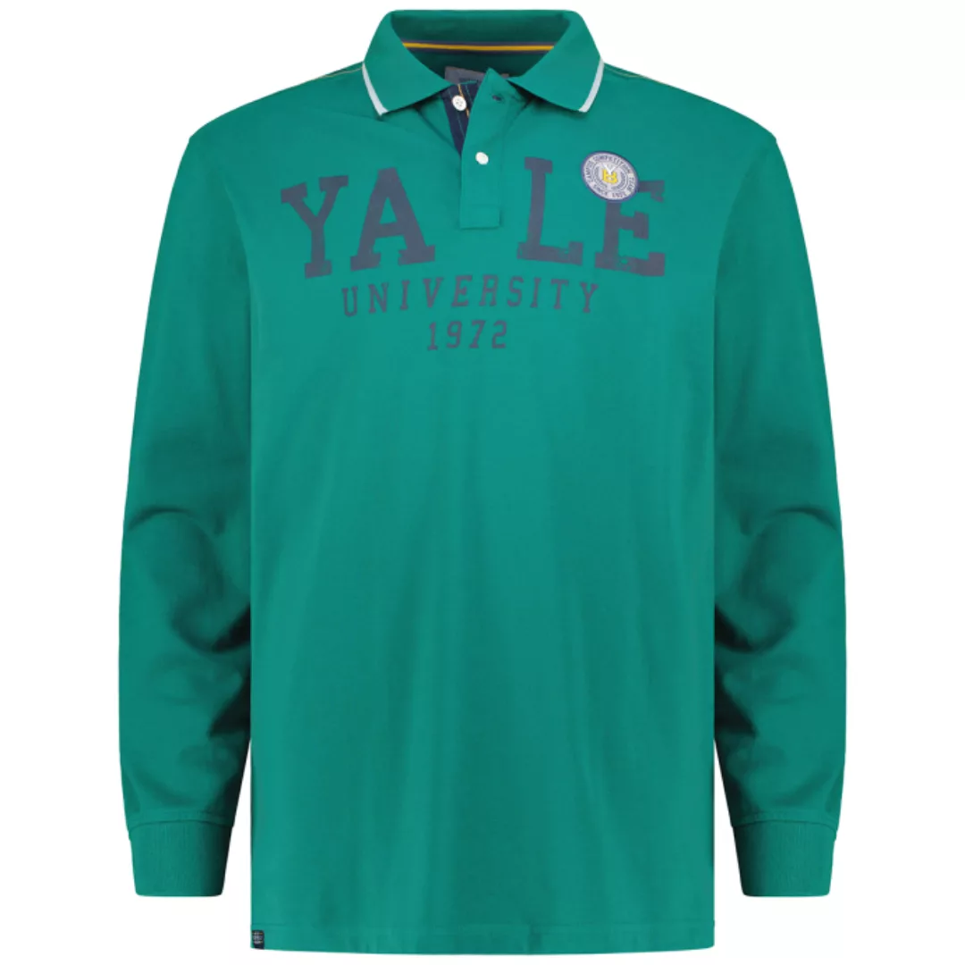 redfield Langarm-Poloshirt Große Größen Herren Langarm-Poloshirt Yale grün günstig online kaufen