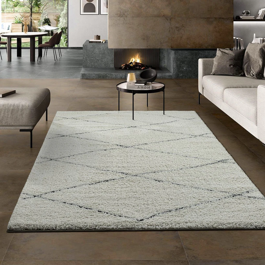 the carpet Teppich »Ideal«, rechteckig, Shaggy eleganter Wohnzimmer Teppich günstig online kaufen