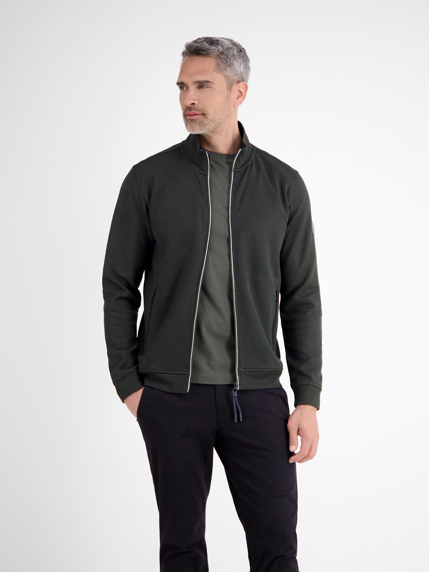 LERROS Sweatjacke "LERROS Sweatjacke in weicher Strukturqualität" günstig online kaufen