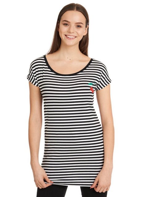 Pussy Deluxe Stripes Loose Damen Loose-Shirt schwarz/weiß günstig online kaufen