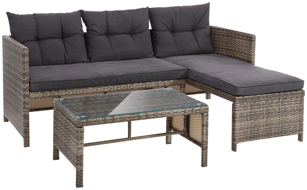 KONIFERA Gartenlounge-Set "Cádiz", (Set, 7 tlg., 1x Eckbank, 1x Tisch 80x45 günstig online kaufen