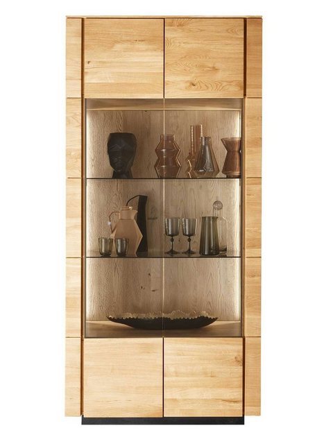 Casamia Vitrine Vitrine Glasvitrine Massivholz B99 H207 T42 cm Aversa Wilde günstig online kaufen