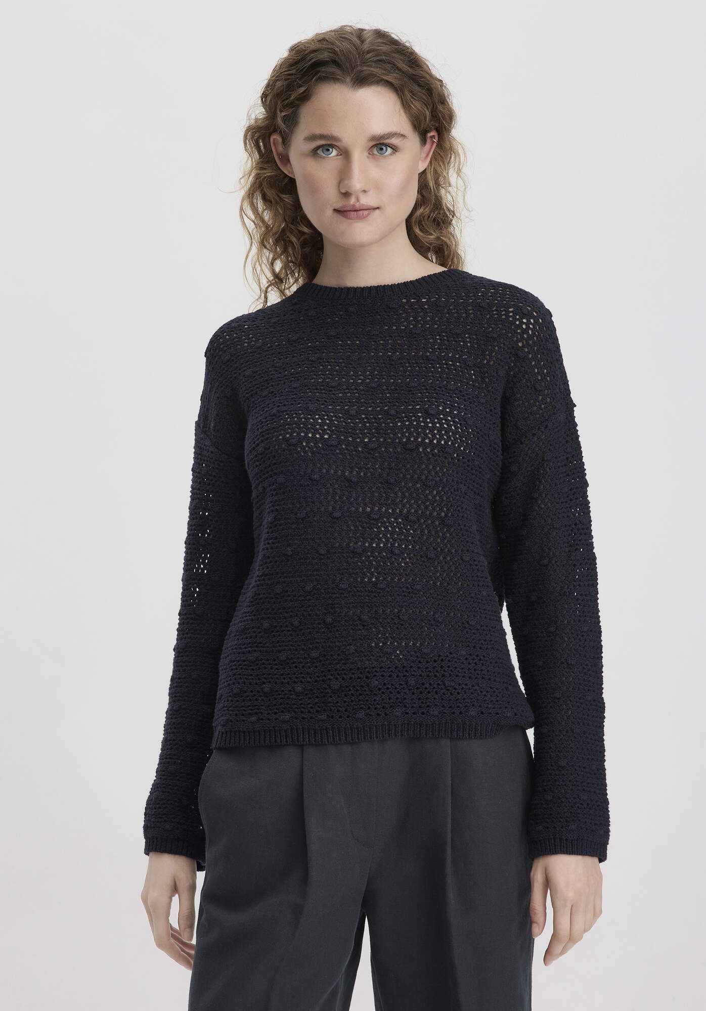 Hessnatur Strickpullover Relaxed aus reiner Bio-Baumwolle günstig online kaufen