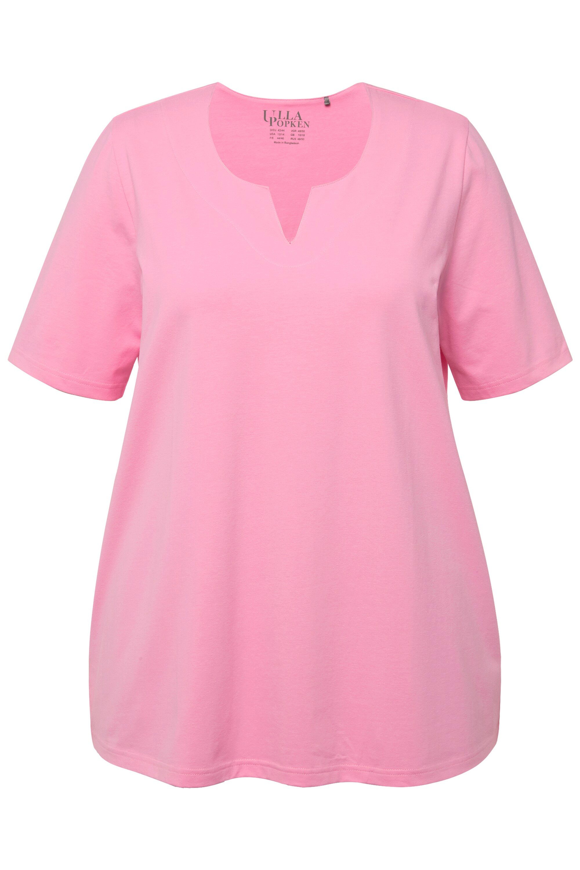 Ulla Popken T-Shirt T-Shirt A-Linie Tunika-Ausschnitt günstig online kaufen