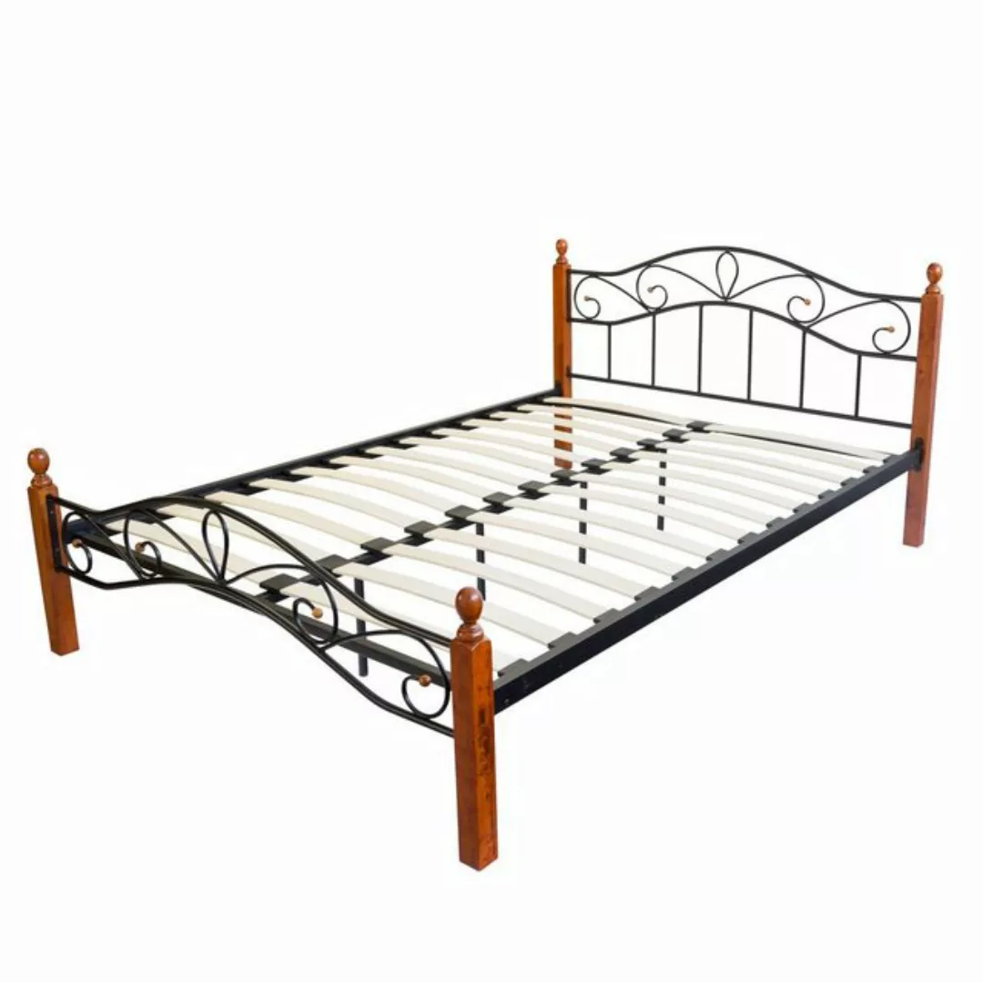 Homestyle4u Metallbett 140 160 180 x 200 Bettgestell Doppelbett Bettrahmen günstig online kaufen