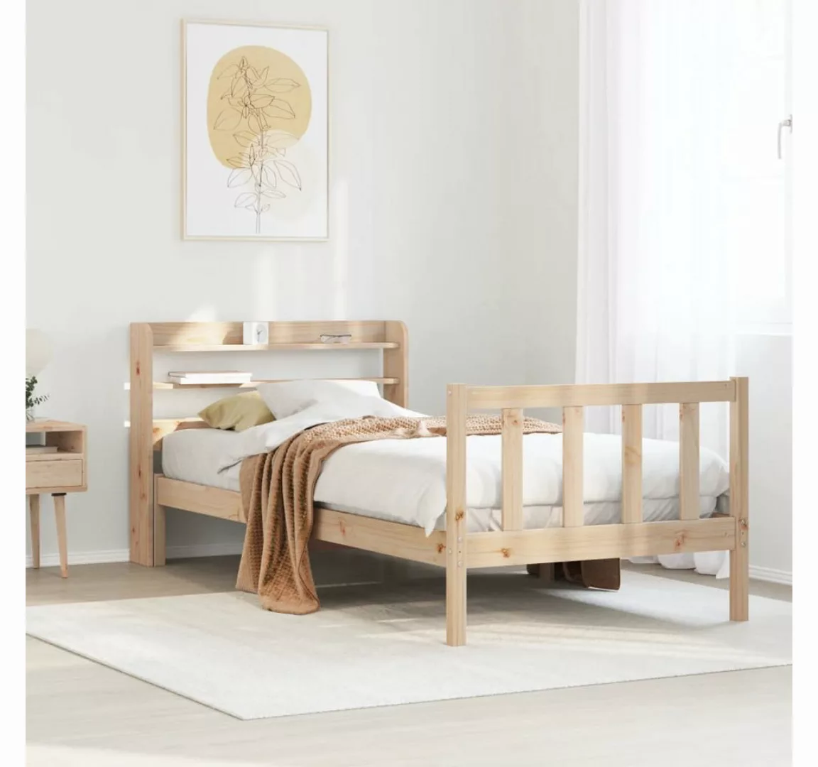 vidaXL Bett, Massivholzbett ohne Matratze 100x200 cm Kiefernholz günstig online kaufen