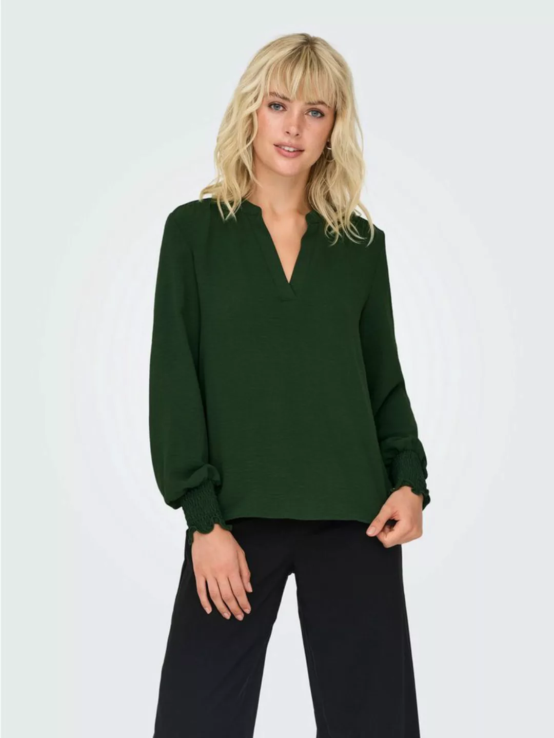 ONLY Blusenshirt ONLMETTE V-NECK LS SMOCK TOP NOOS WVN günstig online kaufen