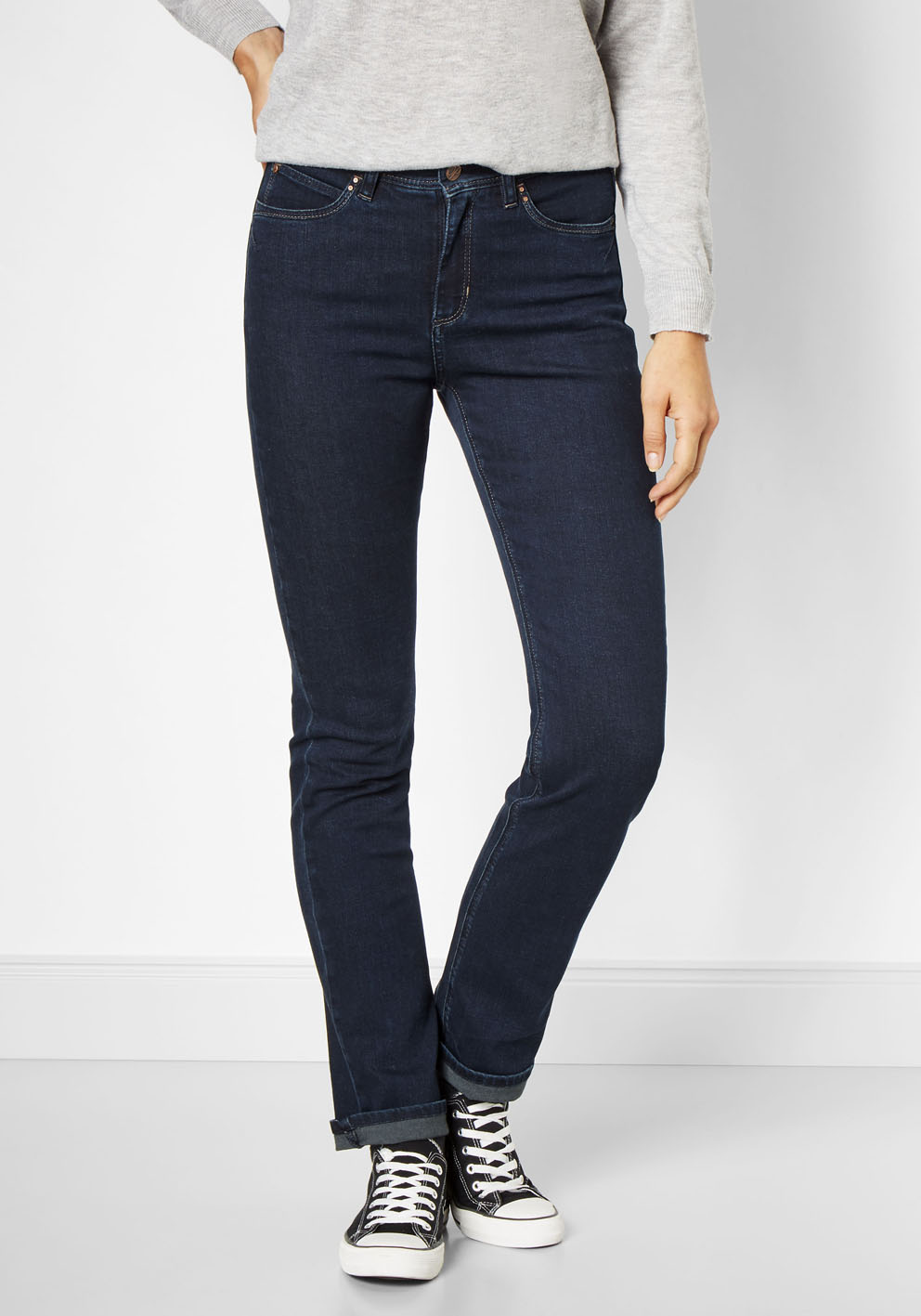Paddock`s Damen Jeans Motion & Comfort Kate - Straight Fit - Schwarz - Blac günstig online kaufen