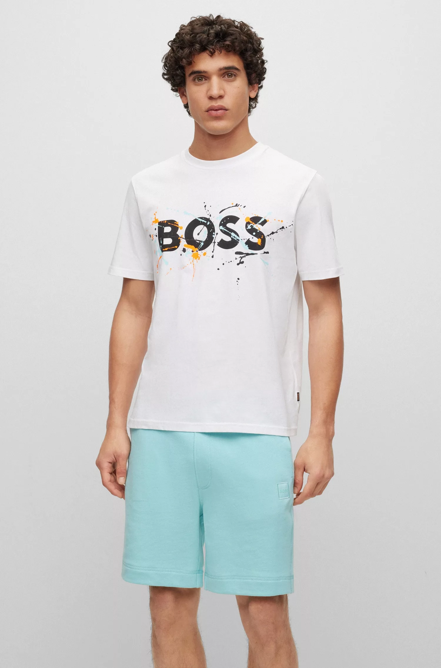 BOSS ORANGE T-Shirt, mit Label-Kontrastband innen am Rundhals günstig online kaufen