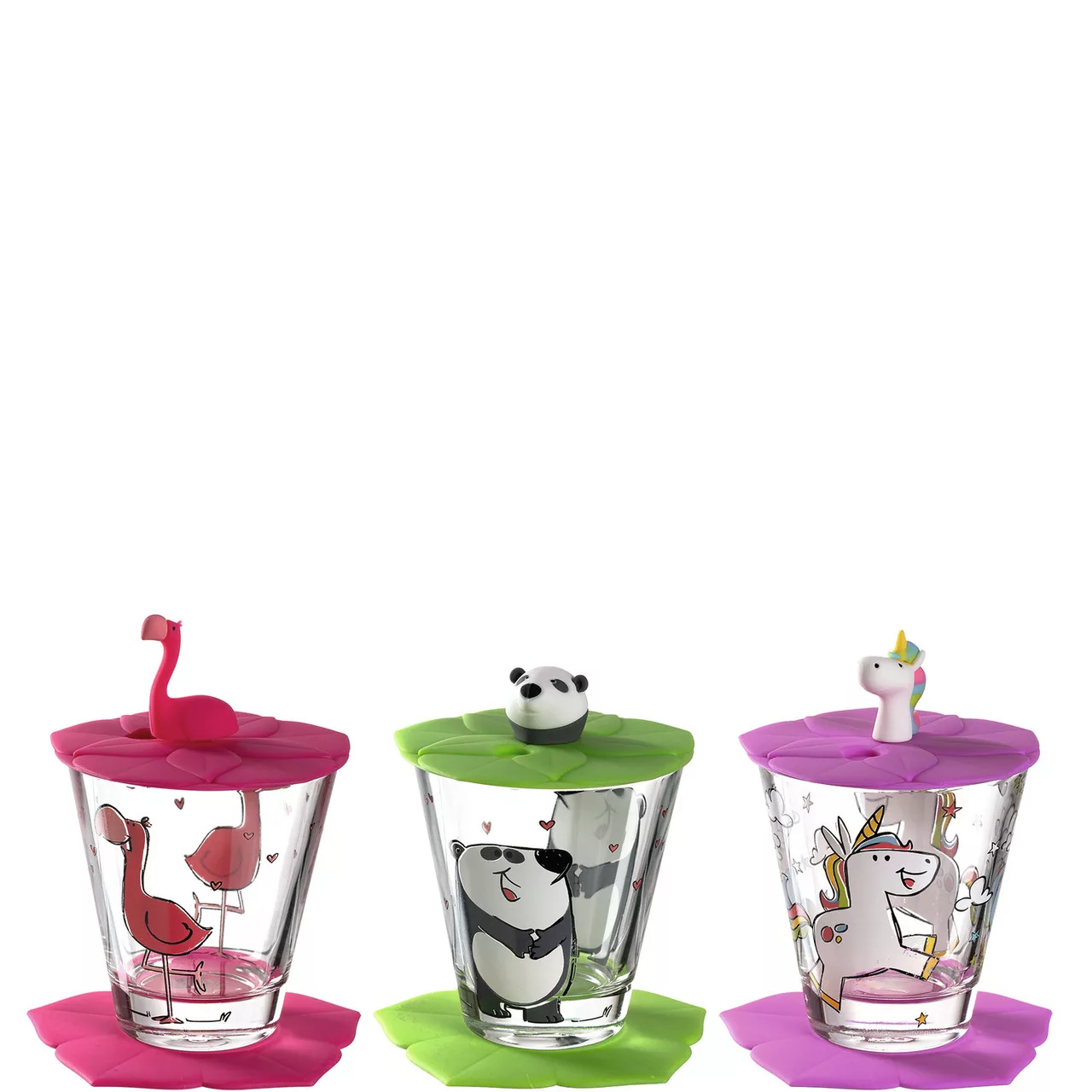 LEONARDO Kinder Trink - Set 9-tlg. Flamingo /Einhorn / Panda  Bambini ¦ Gla günstig online kaufen