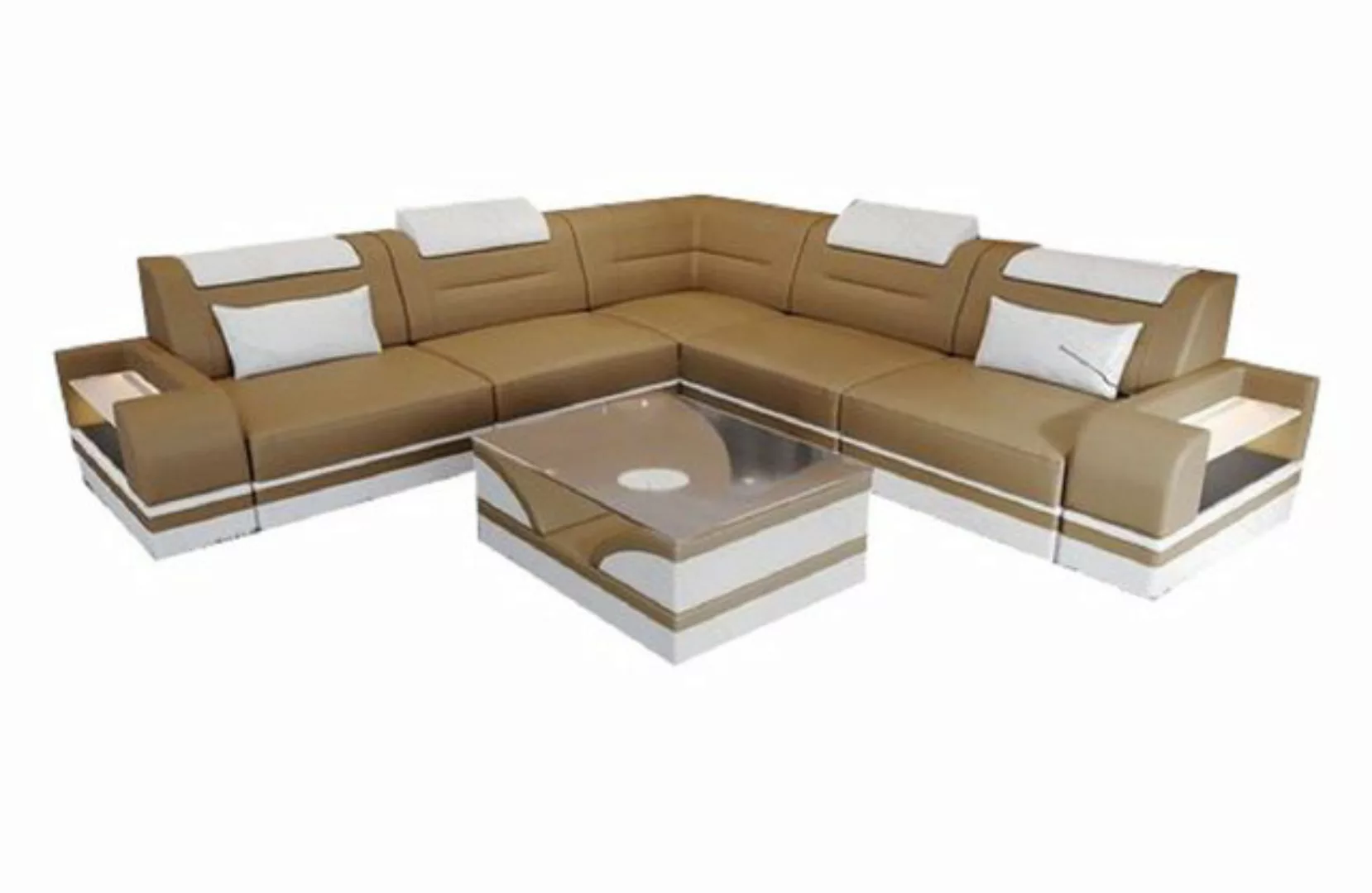 Sofa Dreams Ecksofa Leder Couch Sofa Trivento L Form Ledersofa, L-Form Lede günstig online kaufen