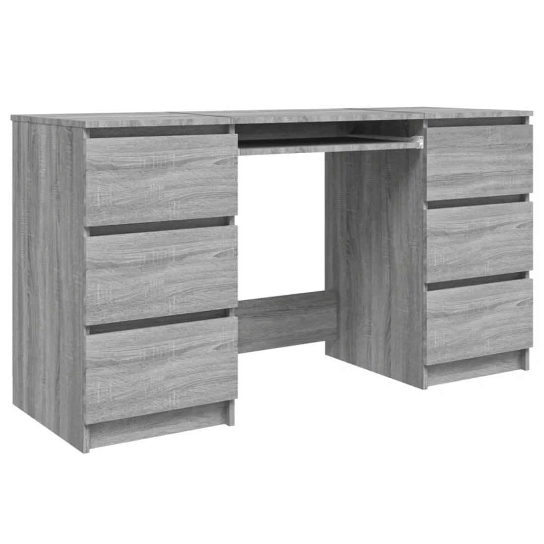 Vidaxl Schreibtisch Grau Sonoma 140x50x77 Cm Holzwerkstoff günstig online kaufen