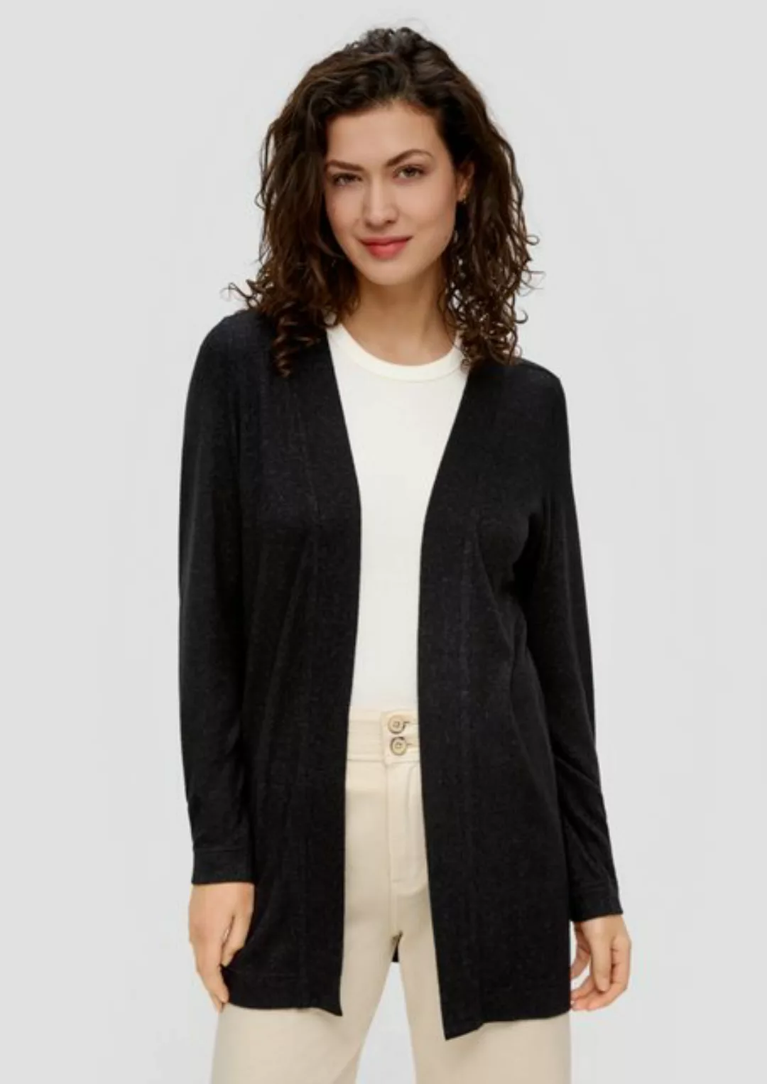 s.Oliver Langarmshirt Cardigan aus weichem Jersey günstig online kaufen