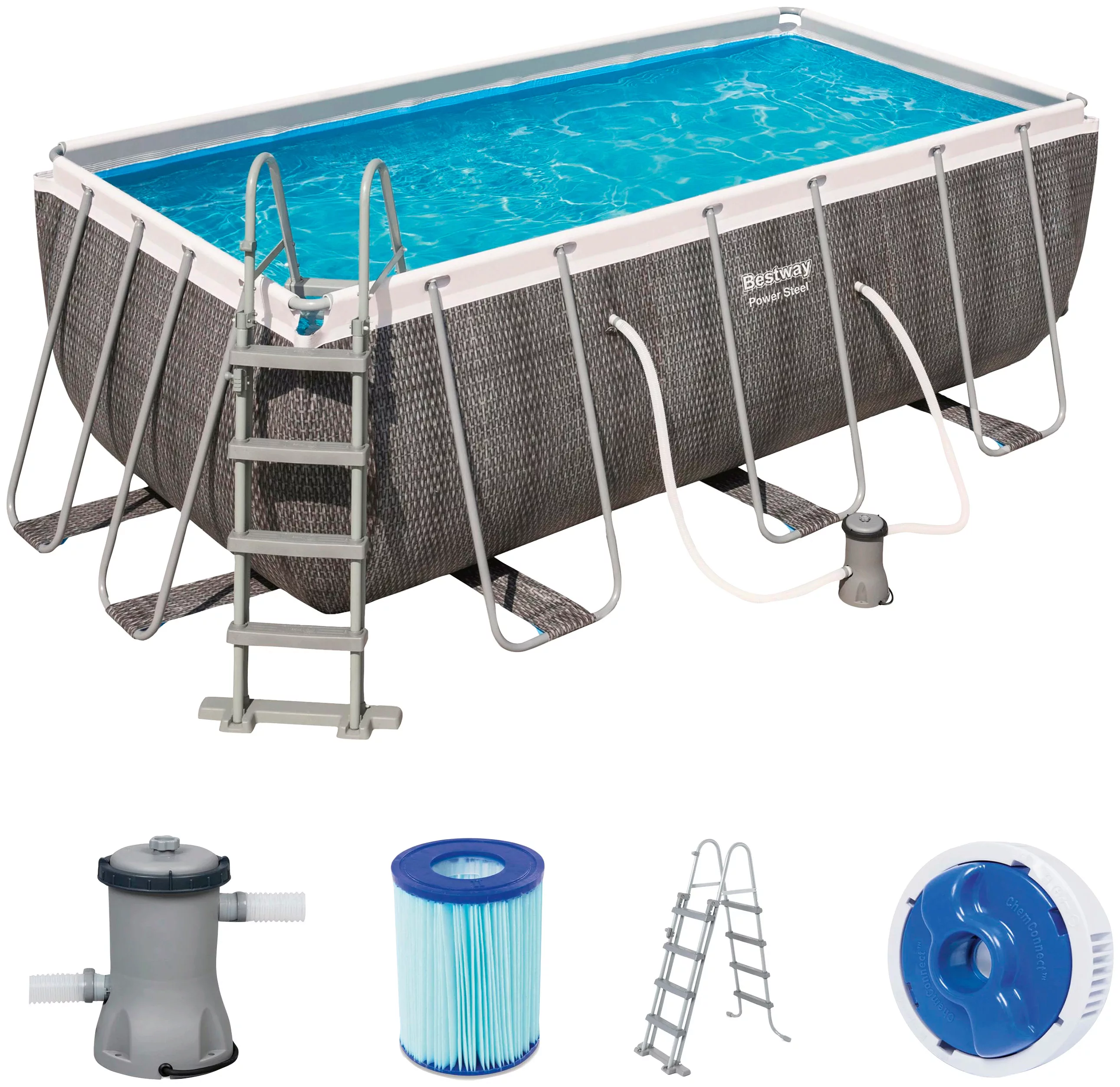 Bestway Framepool "Power Steel™", (Set), 5-tlg., BxLxH: 201x412x122 cm günstig online kaufen