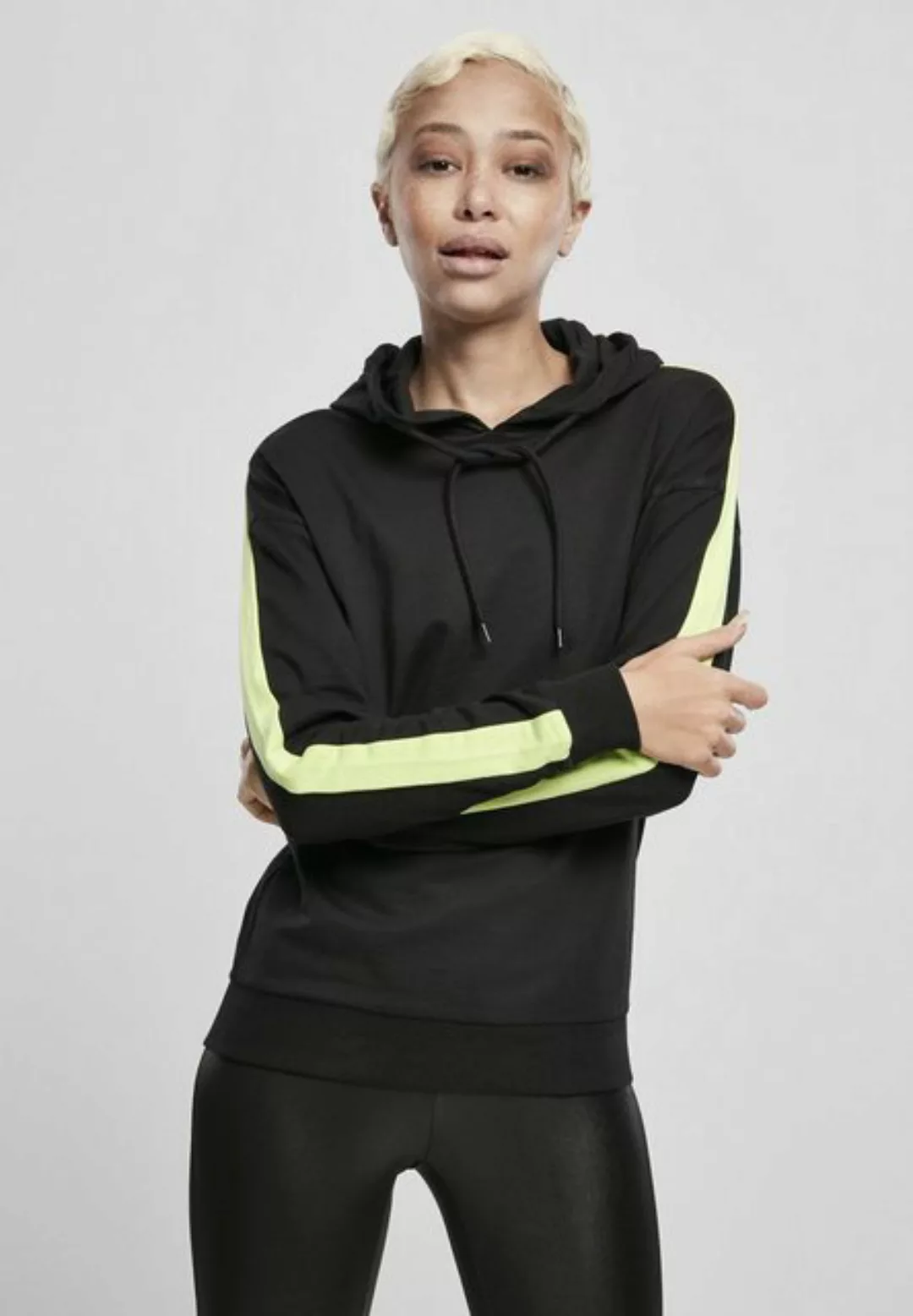 URBAN CLASSICS Kapuzenpullover Damen Ladies Neon Shoulder Stripe Hoody (1-t günstig online kaufen