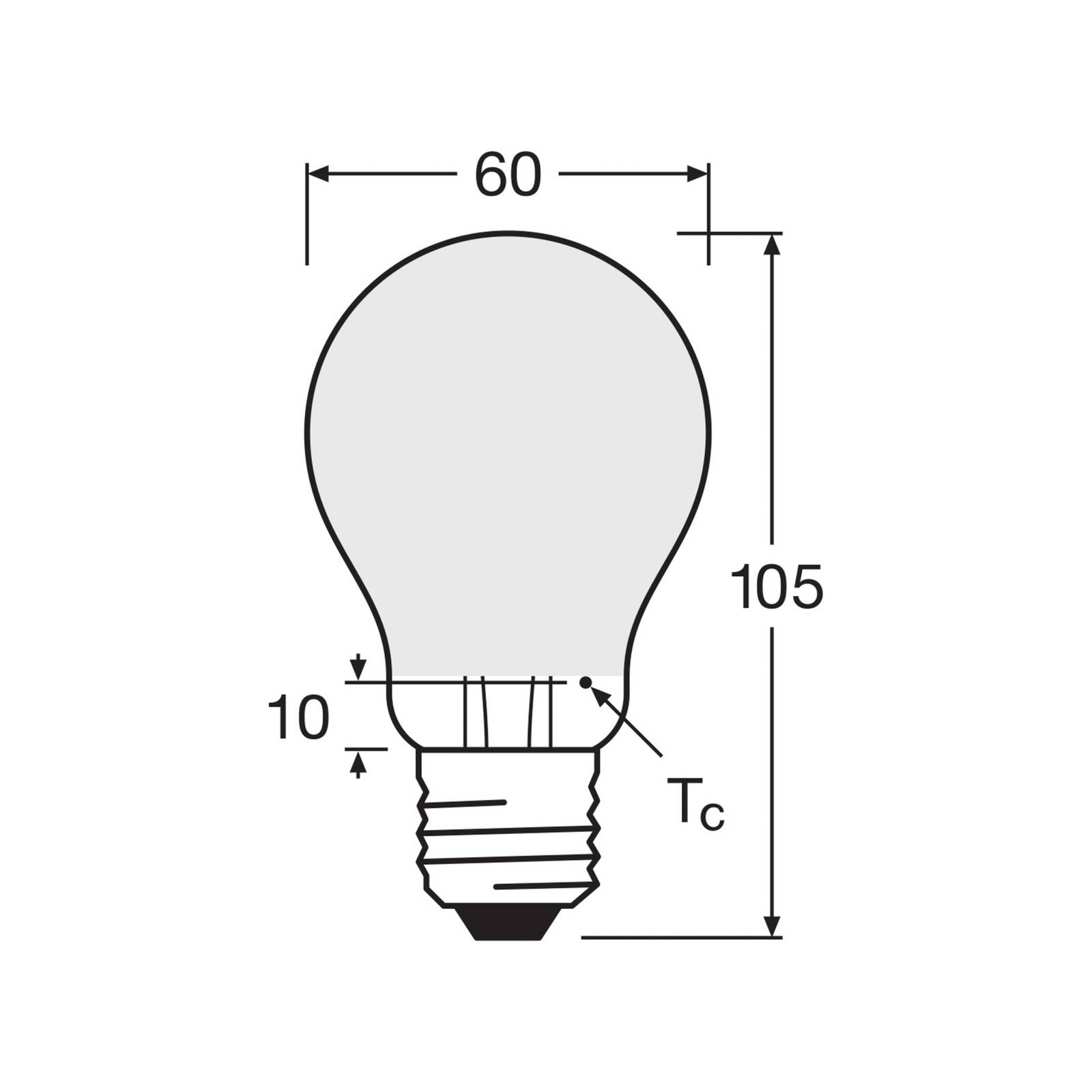 OSRAM LED-Leuchtmittel Birne matt E27 6,5W 827 6er-Pack günstig online kaufen