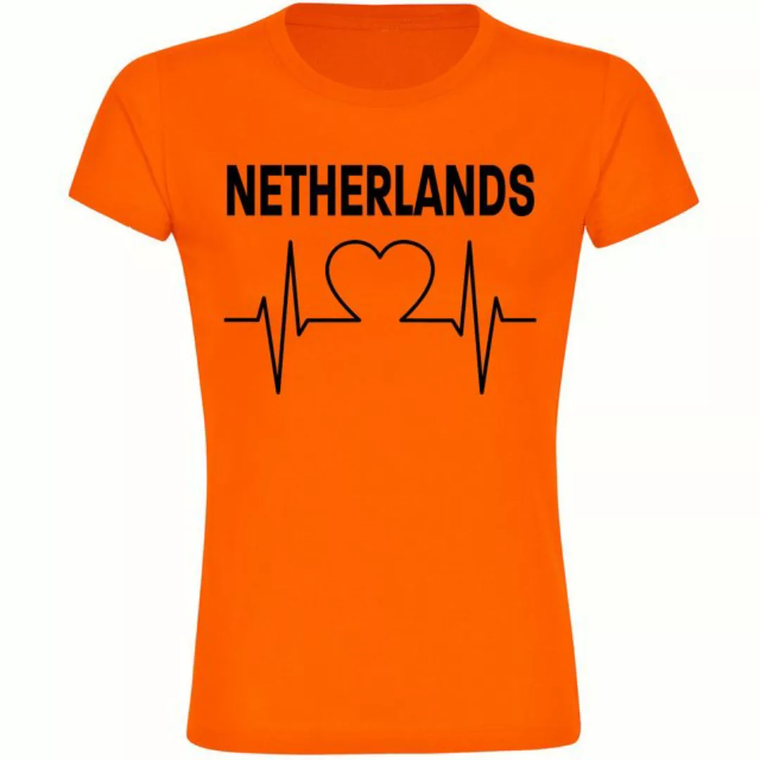 multifanshop T-Shirt Damen Netherlands - Herzschlag - Frauen günstig online kaufen