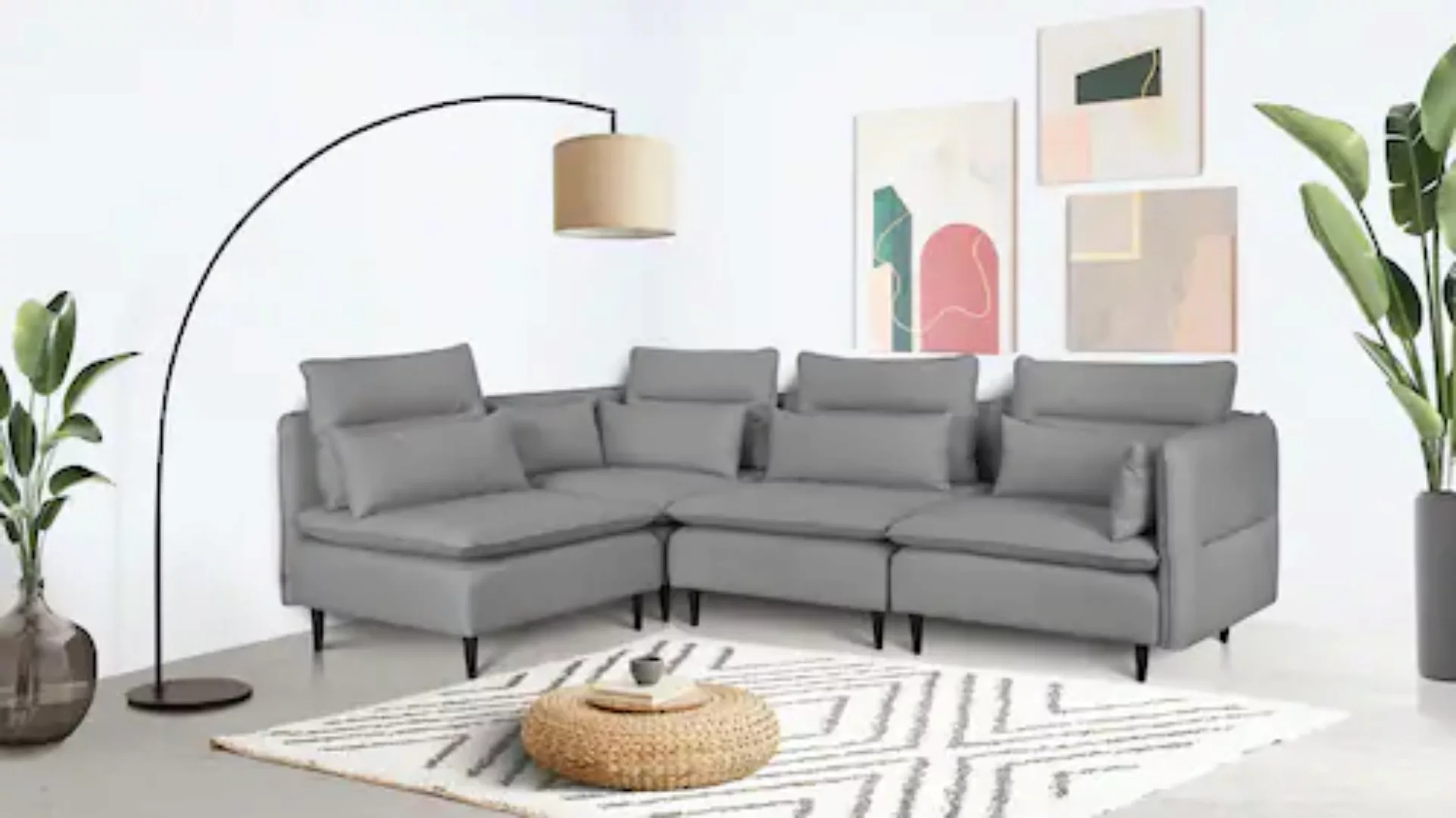 andas Ecksofa "ALVIK L-Form", zusammengesetzt aus Modulen, erweiterbar mit günstig online kaufen