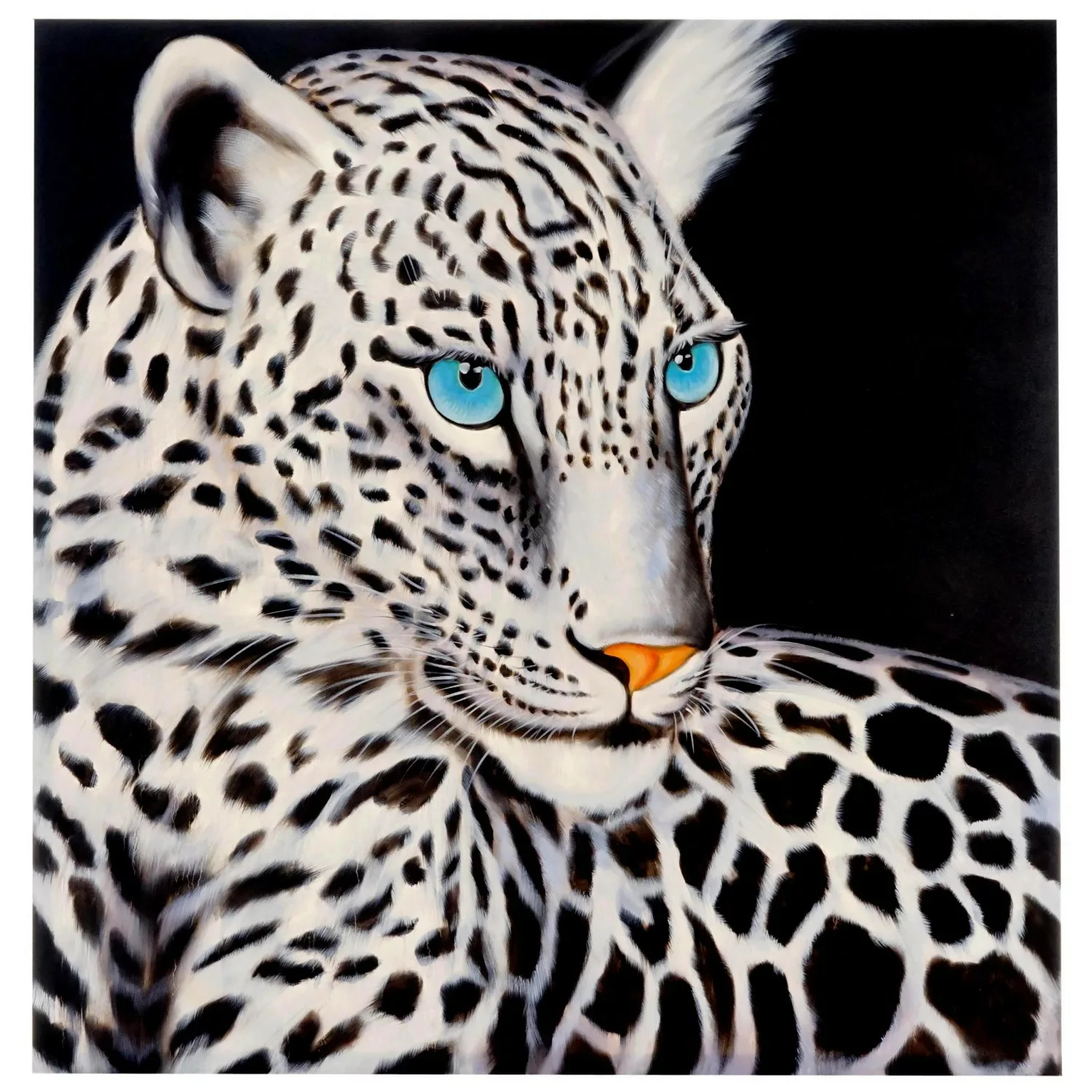 MCW Ölgemälde Weißer Leopard Handgemalt günstig online kaufen