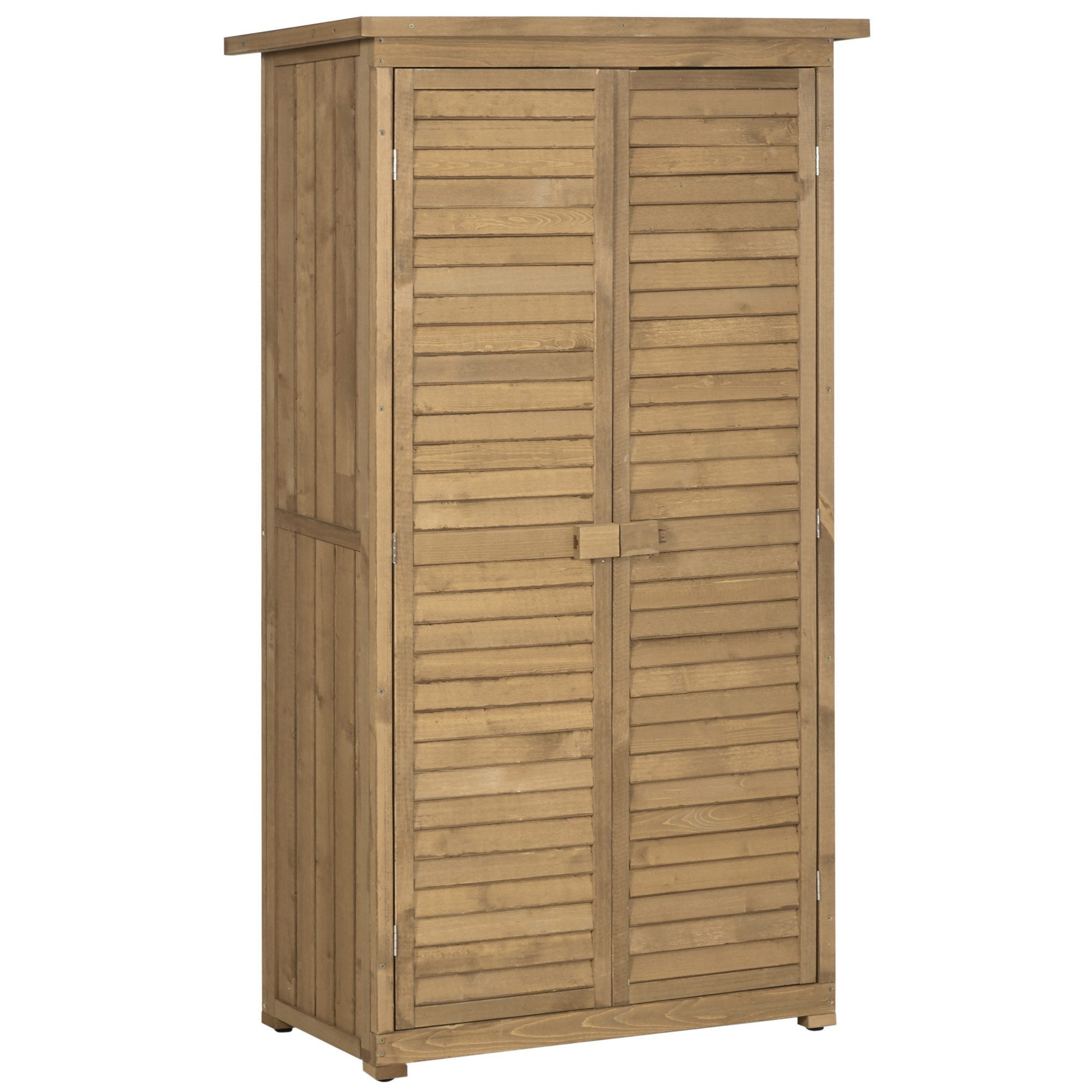 Outsunny Gerätehaus mit Lamellentüren, 3 Regale, günstig online kaufen