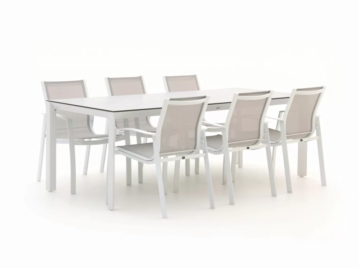 R&S Design Altea/Veneto 220 cm Gartenmöbel-Set 7-teilig stapelbar günstig online kaufen