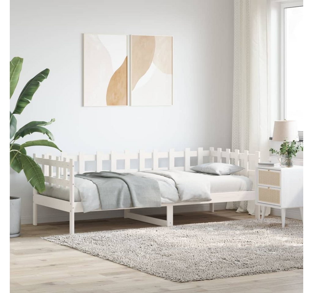 vidaXL Gästebett Gästebett Tagesbett Weiß 90x190 cm Massivholz Kiefer Bett günstig online kaufen