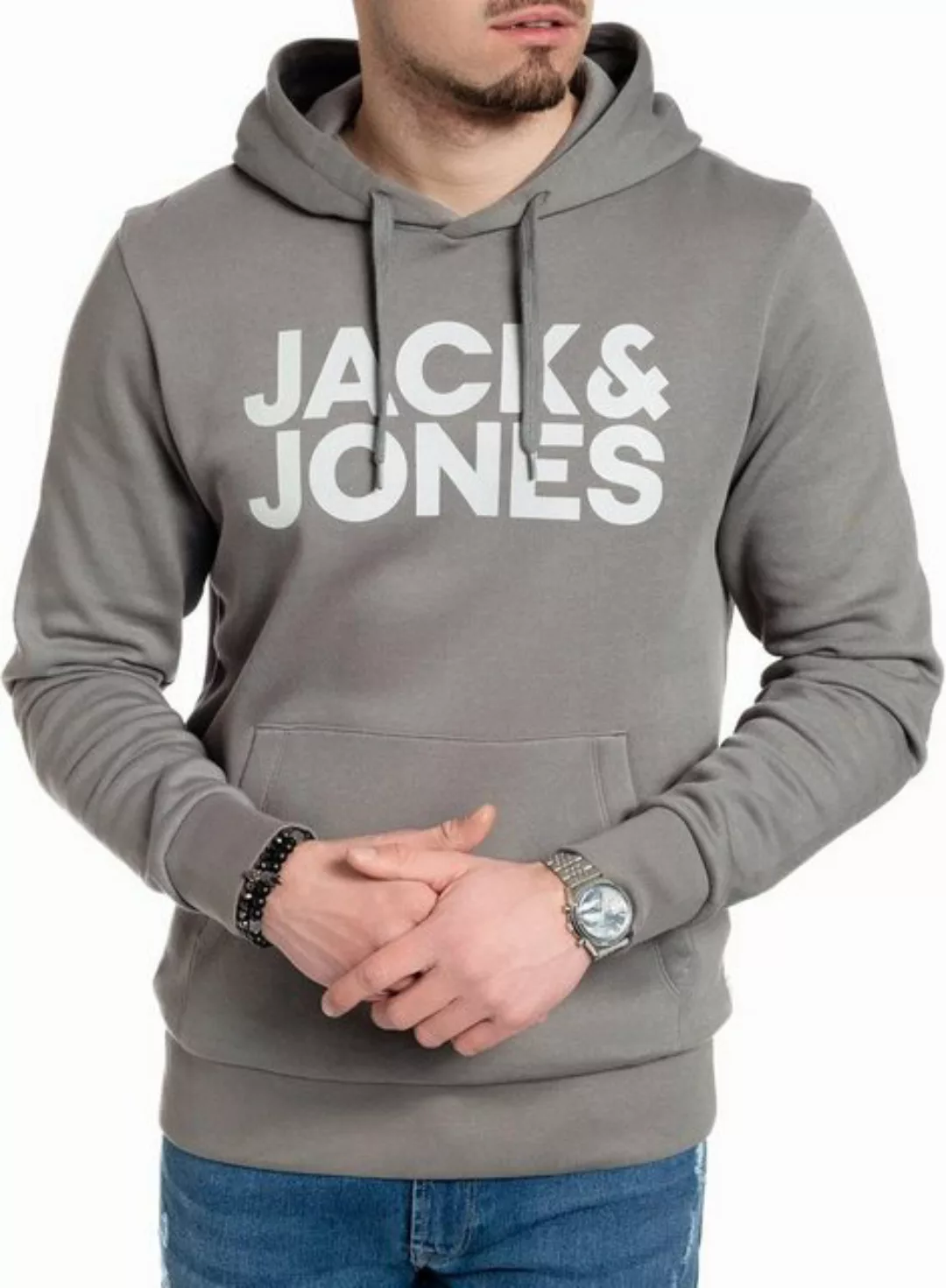 Jack & Jones Hoodie mit Kängurutasche, mit Kapuze, mit Logodruck günstig online kaufen