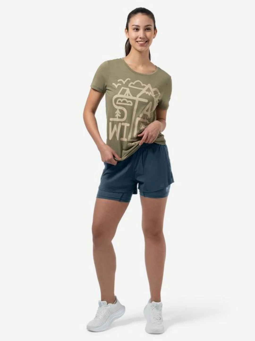 SUPER.NATURAL Shorts für Damen, Merino DOUBLE LAYER atmungsaktiv, sportlich günstig online kaufen