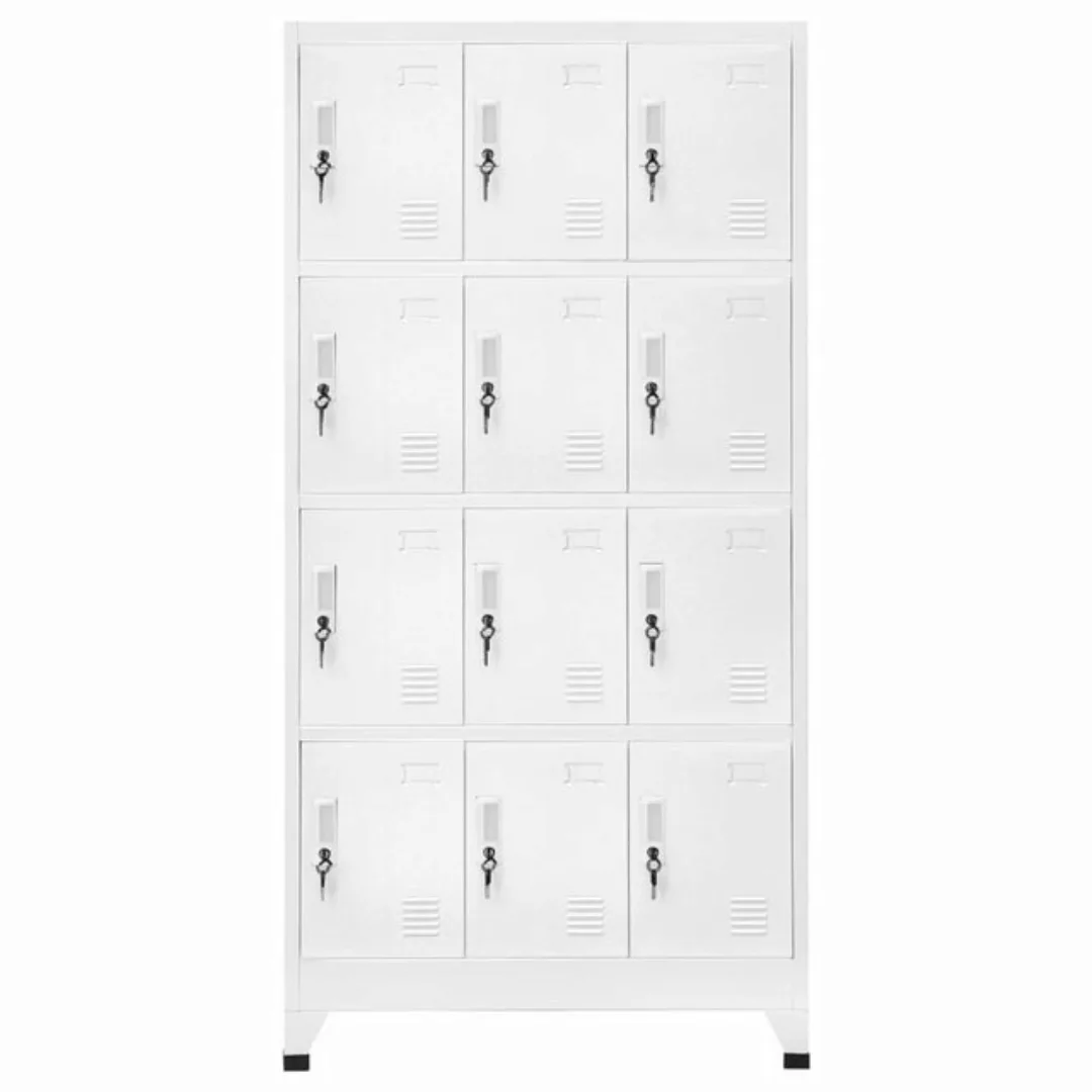 vidaXL Mehrzweckschrank Schließfachschrank mit 12 Fächern 90x45x180 cm günstig online kaufen