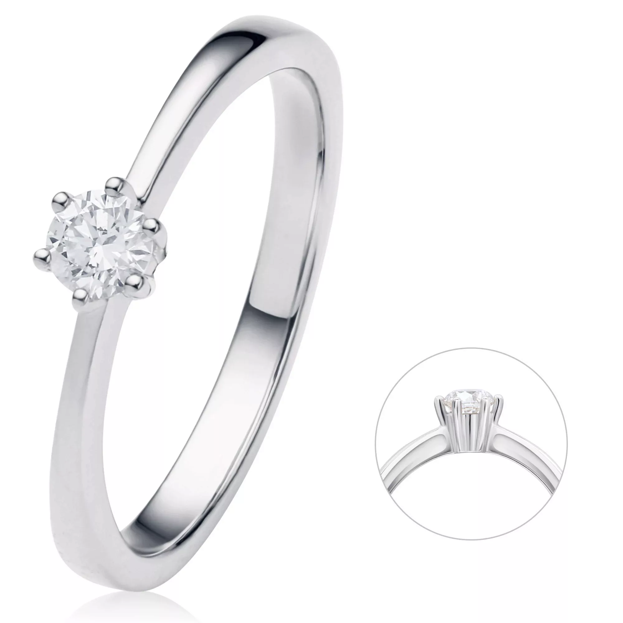 ONE ELEMENT Diamantring "0.15 ct Diamant Brillant Ring aus 750 Weißgold", D günstig online kaufen