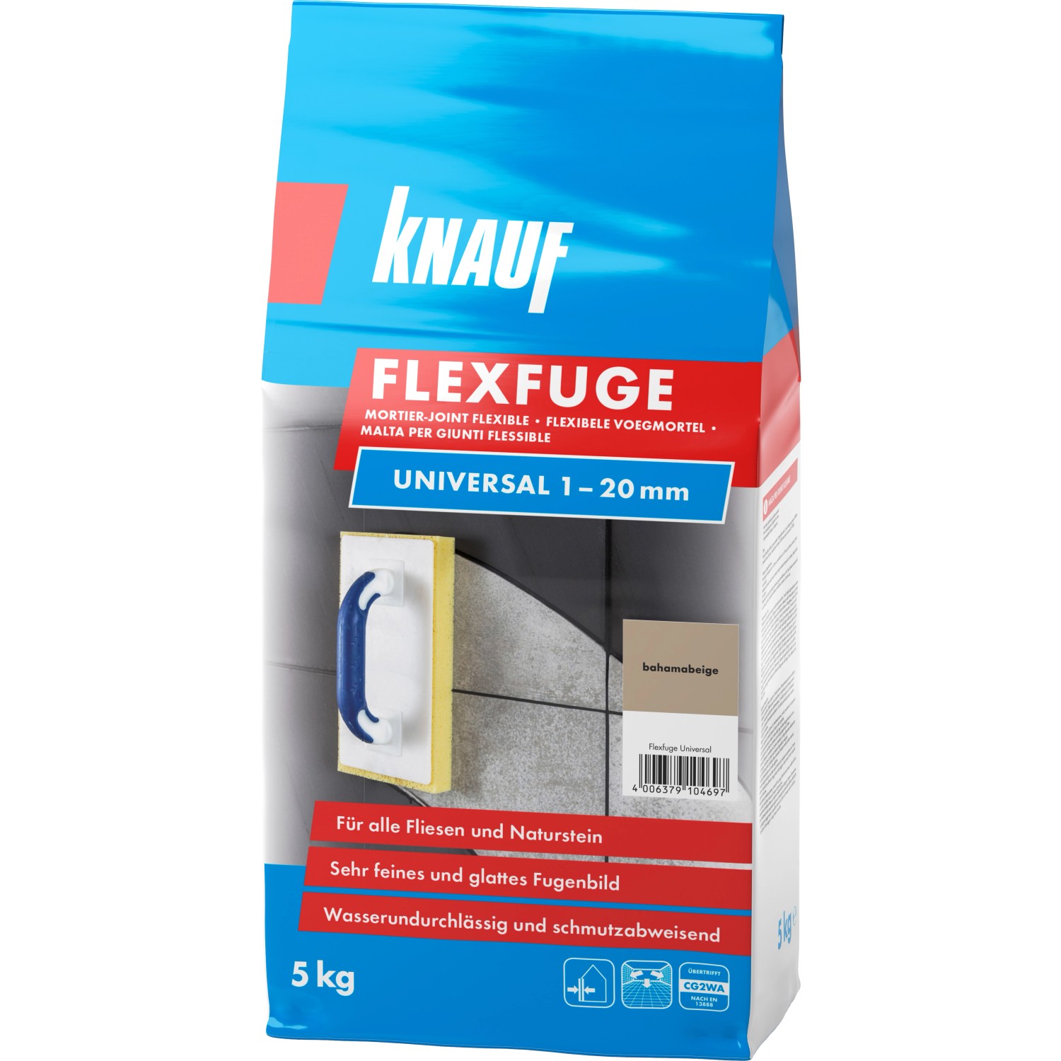 Knauf Fugenmörtel Flexfuge Universal Bahamabeige 5 kg günstig online kaufen