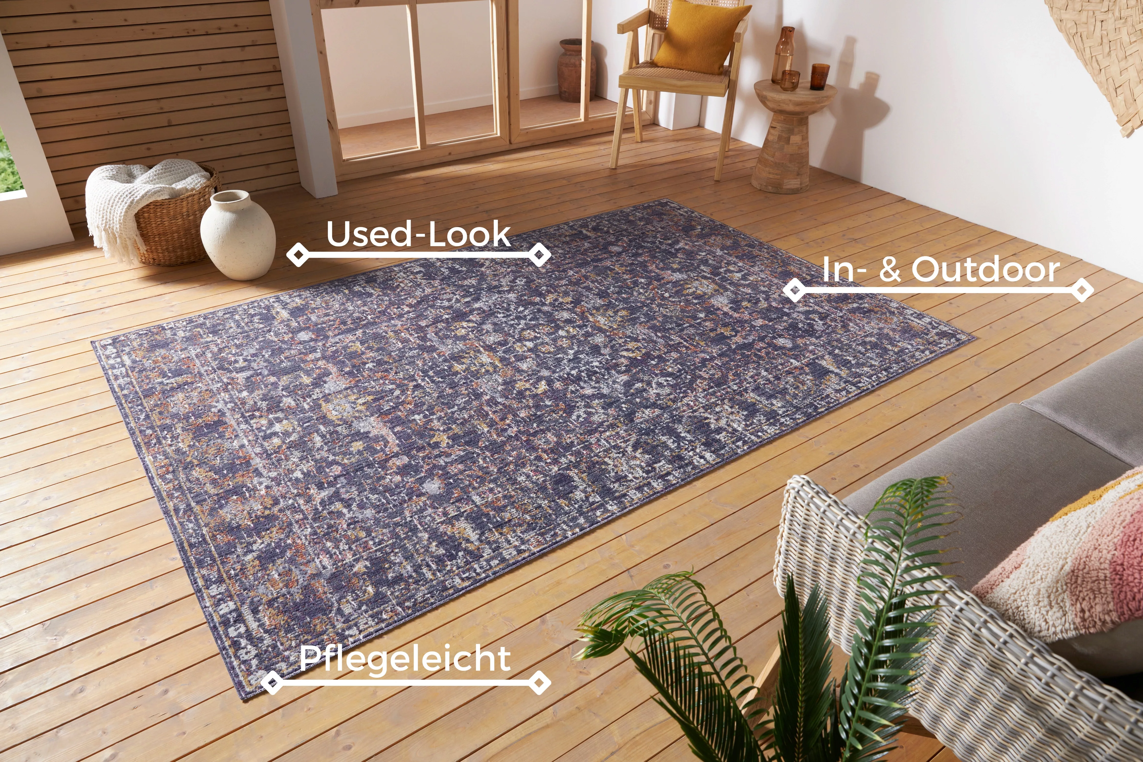 NORTHRUGS Outdoorteppich »Sues«, rechteckig, Faltbar, Waschbar, In-& Outdoo günstig online kaufen