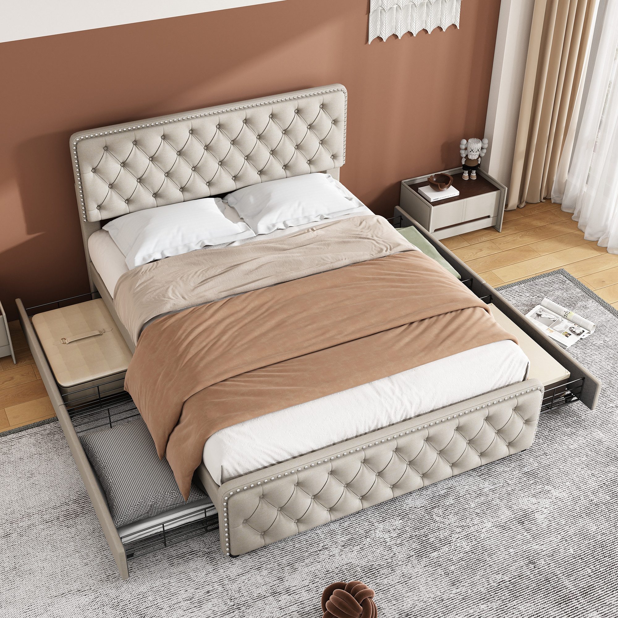 HAUSS SPOLE Polsterbett 160x200cm mit 4 günstig online kaufen