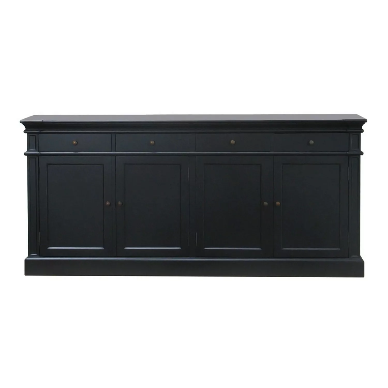 ebuy24 Amaretta Sideboard mit 4 Türen und 4 Schubladen Antik Schwarz günstig online kaufen