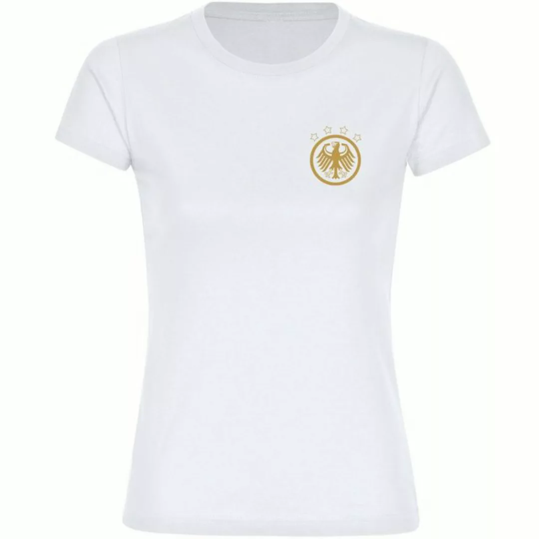 multifanshop T-Shirt Damen Deutschland - Adler Retro Gold - Frauen günstig online kaufen