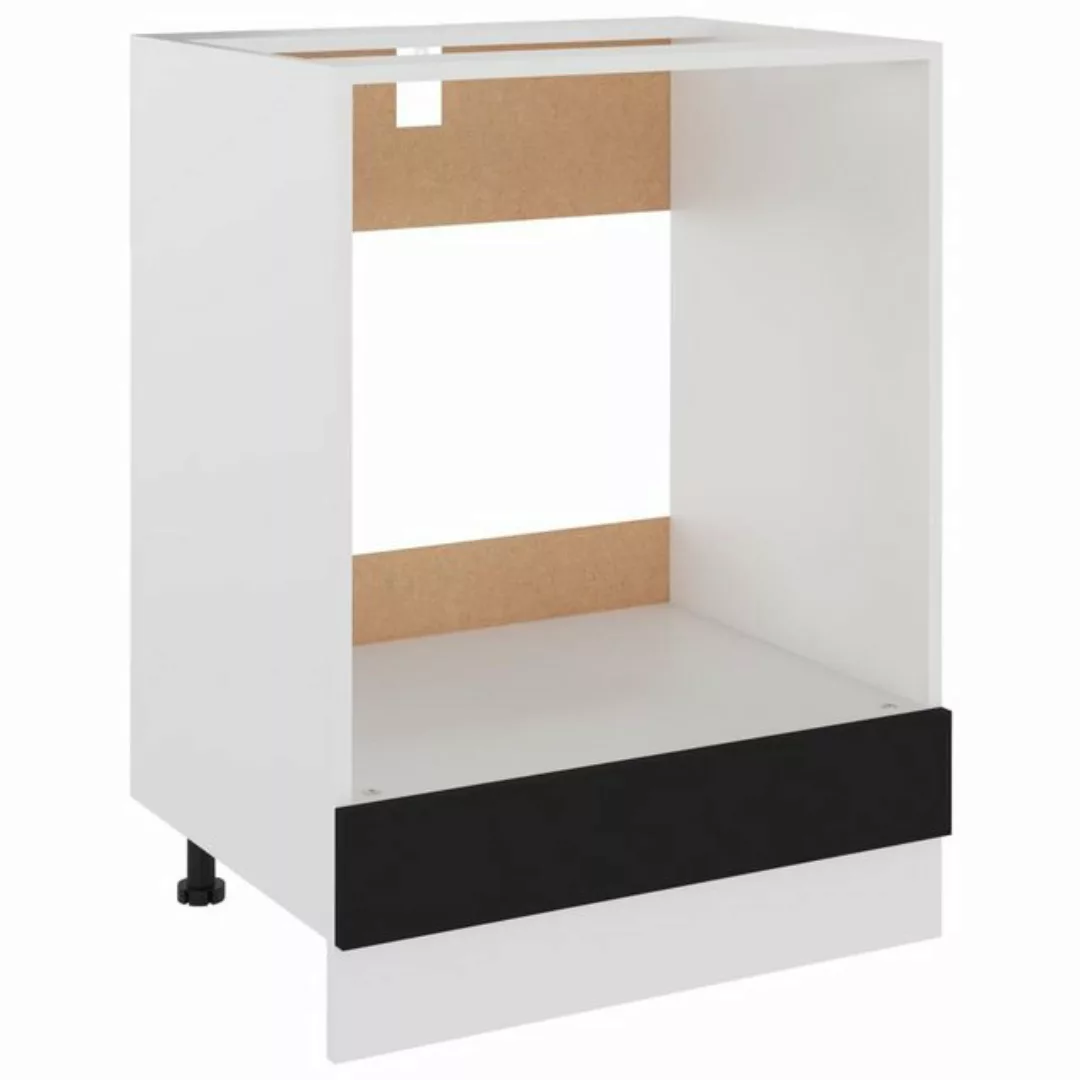 vidaXL Unterschrank Herdumbauschrank Schwarz 60x46x81,5 cm Spanplatte günstig online kaufen