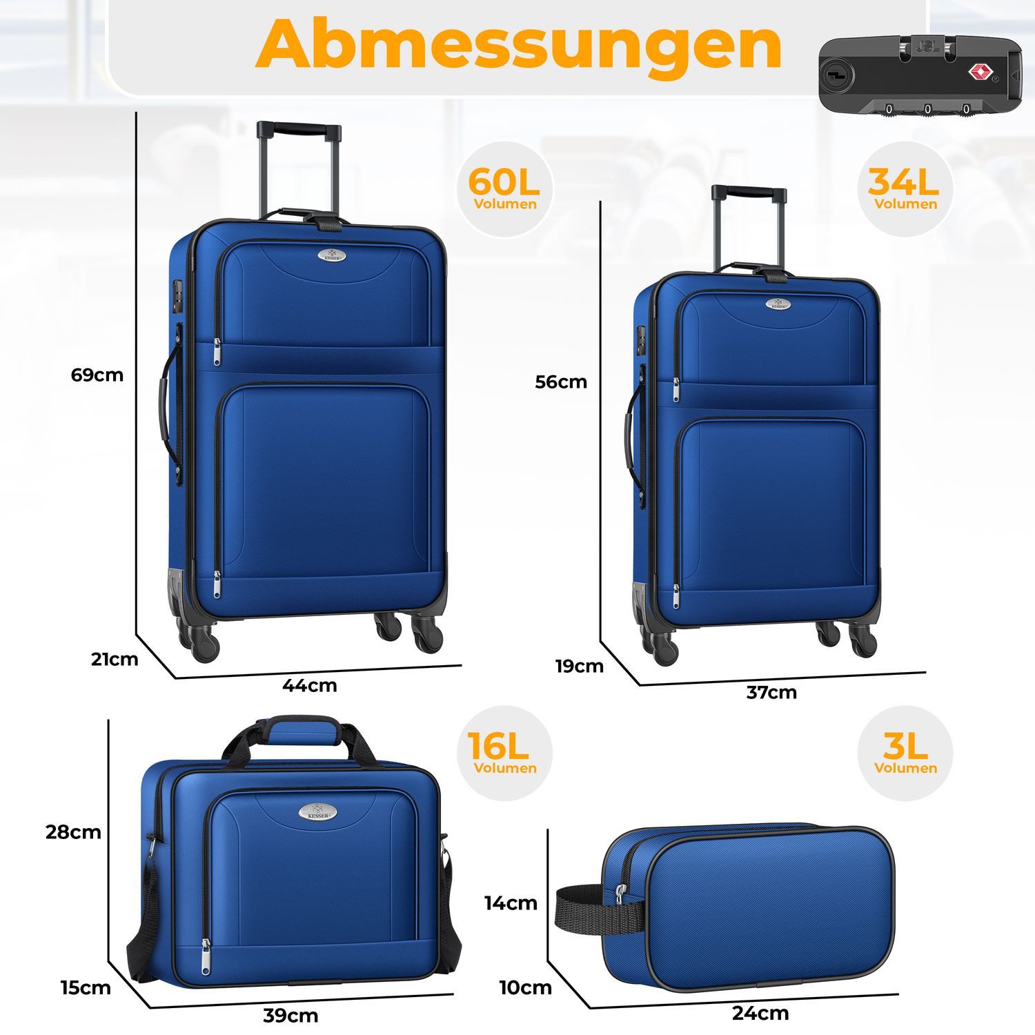 KESSER Kofferset, 4 Rollen, (4 tlg., günstig online kaufen