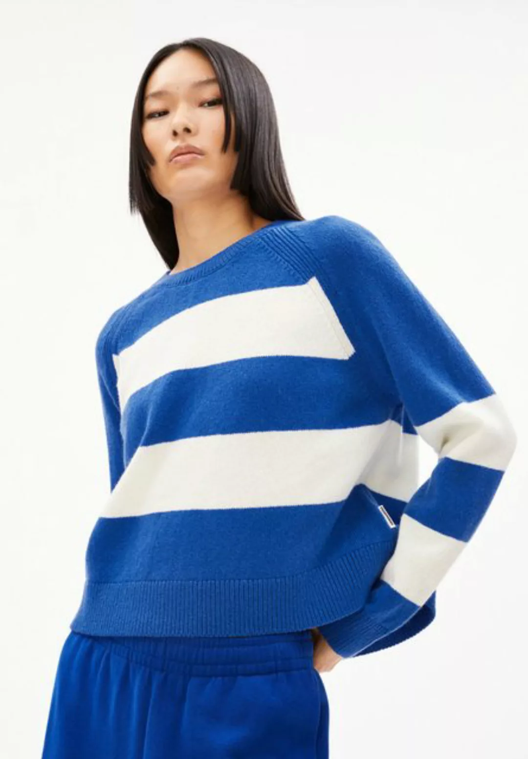 Armedangels Strickpullover DILIRIAA STRIPES Damen Loose Fit aus Bio-Woll Mi günstig online kaufen