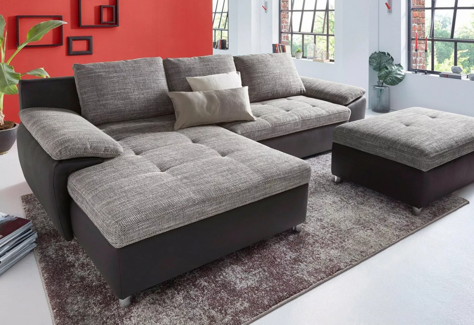 sit&more Ecksofa Labene L-Form, wahlweise mit Bettfunktion und Bettkasten, günstig online kaufen