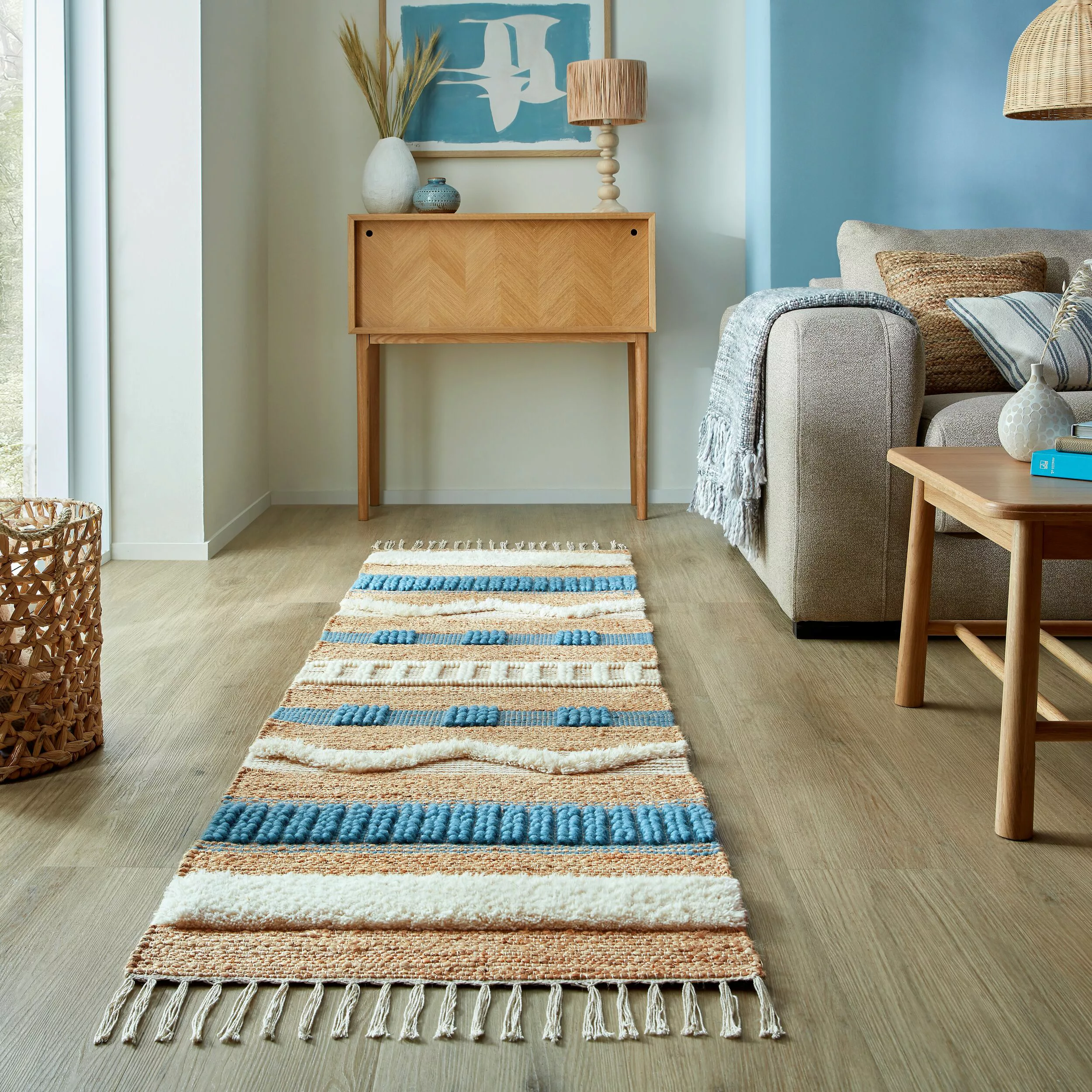 FLAIR RUGS Läufer »Medina«, rechteckig, 12 mm Höhe, Boho-Look, aus Naturfas günstig online kaufen