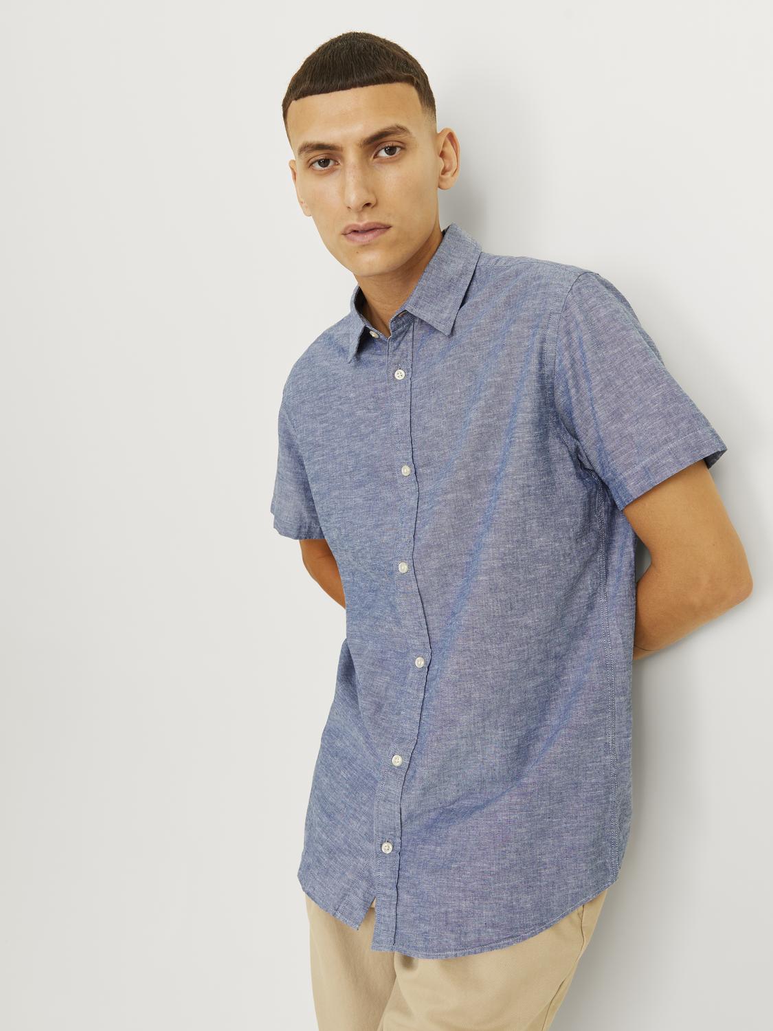 Jack & Jones Kurzarmhemd JJELINEN BLEND SHIRT SS SN günstig online kaufen