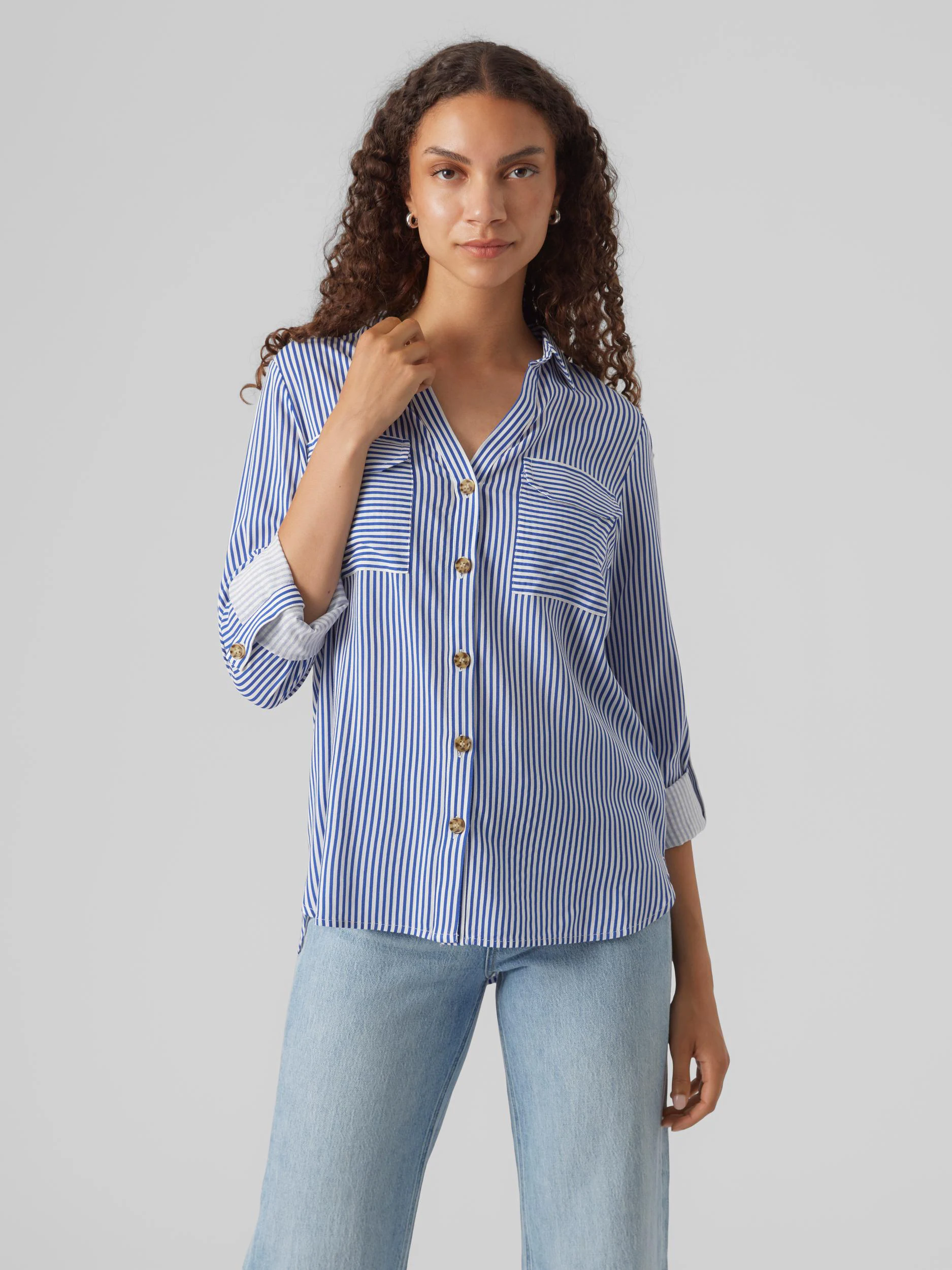 Vero Moda Hemdbluse "VMBUMPY L/S SHIRT NEW WVN GA NOOS" günstig online kaufen
