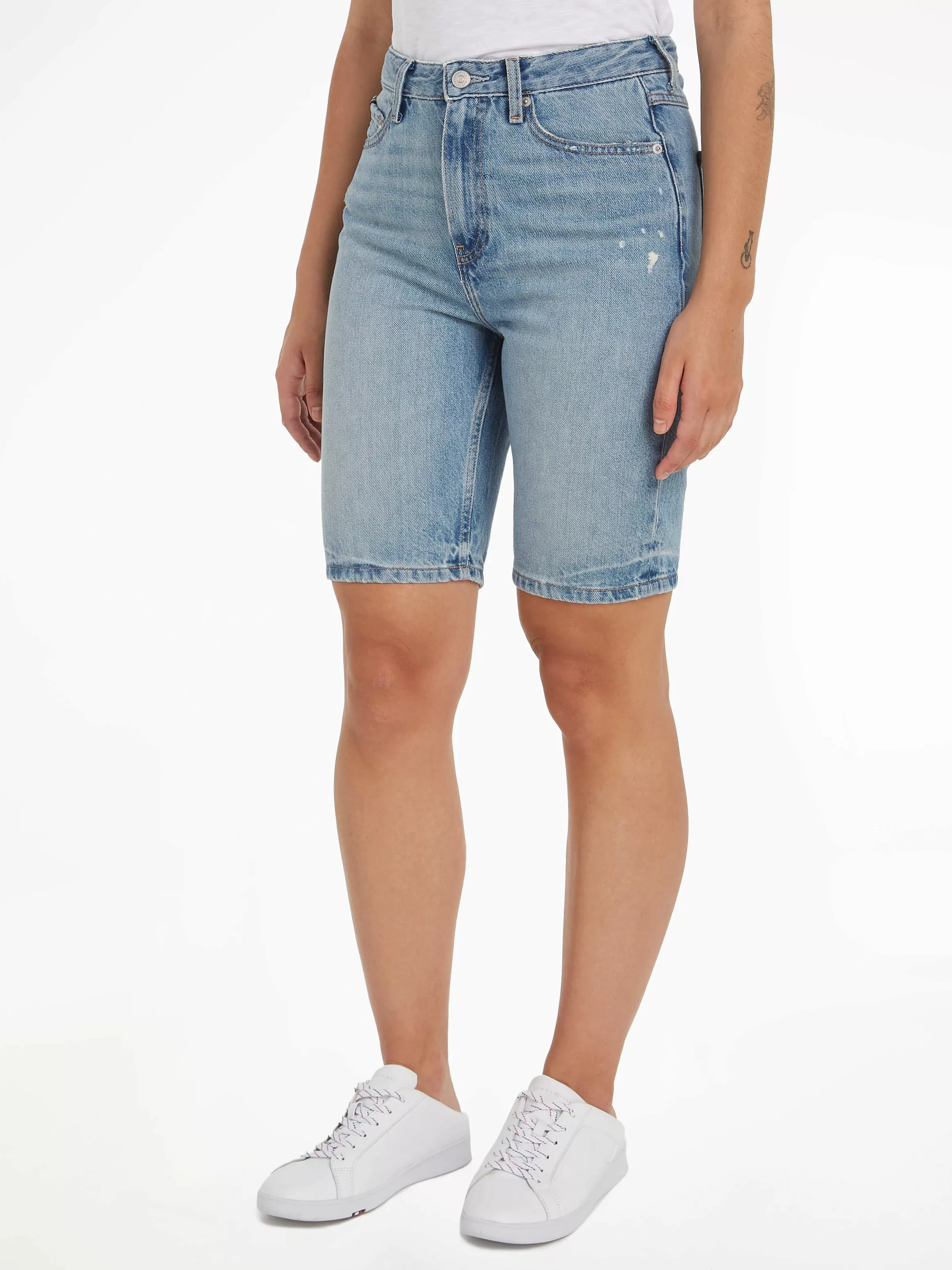 Tommy Hilfiger Shorts "DNM SLIM SHORT HW ASH WRN", in heller Waschung günstig online kaufen