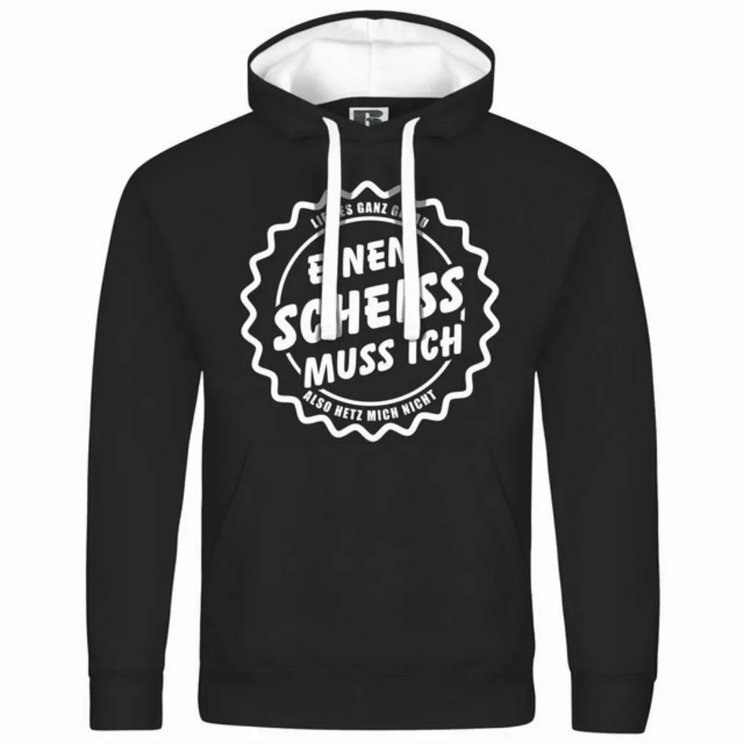 deinshirt Kapuzenpullover Herren Kapuzenpullover Einen Scheiß muss Ich Mit günstig online kaufen